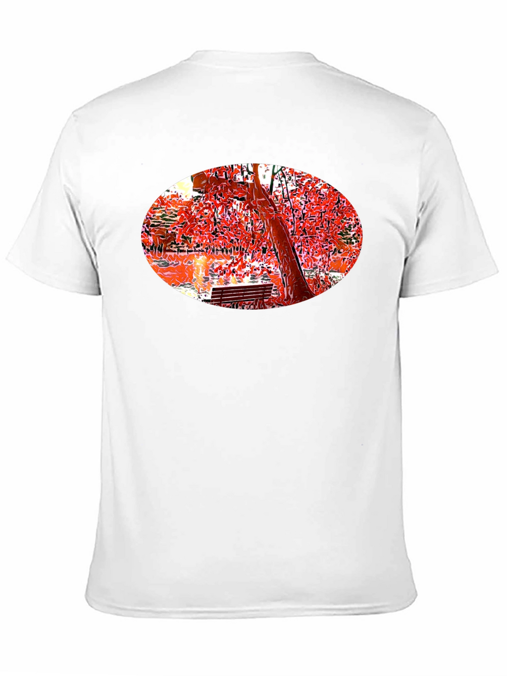 Park Scene Graphic Black T-Shirt