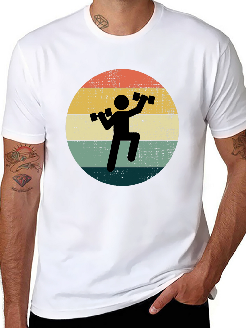 Retro Gym T-Shirt - Weightlifting Design