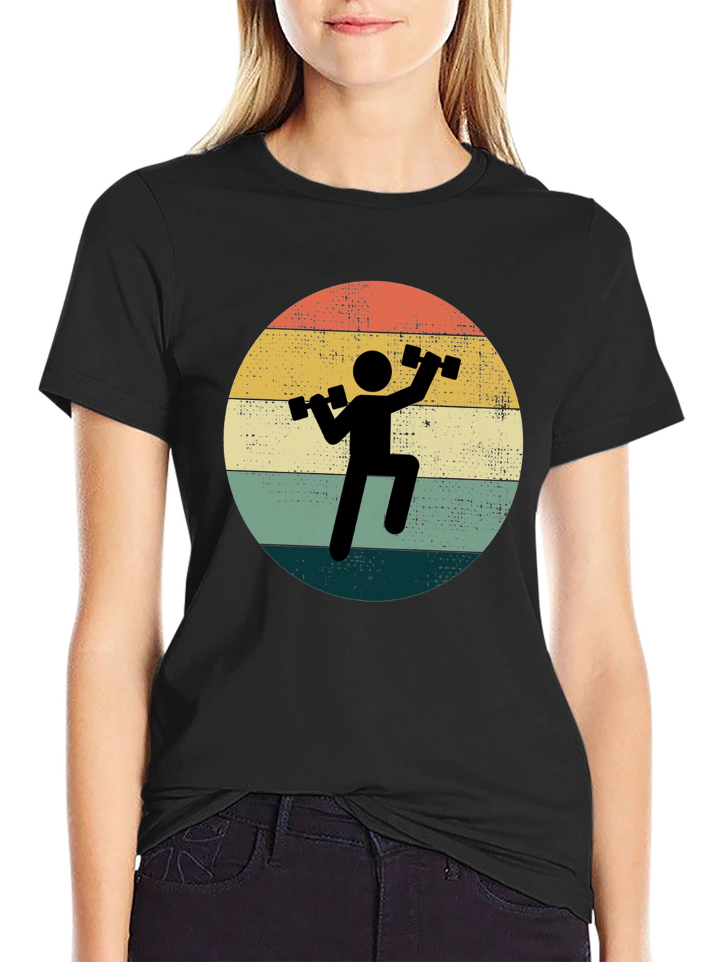 Retro Gym T-Shirt - Weightlifting Design