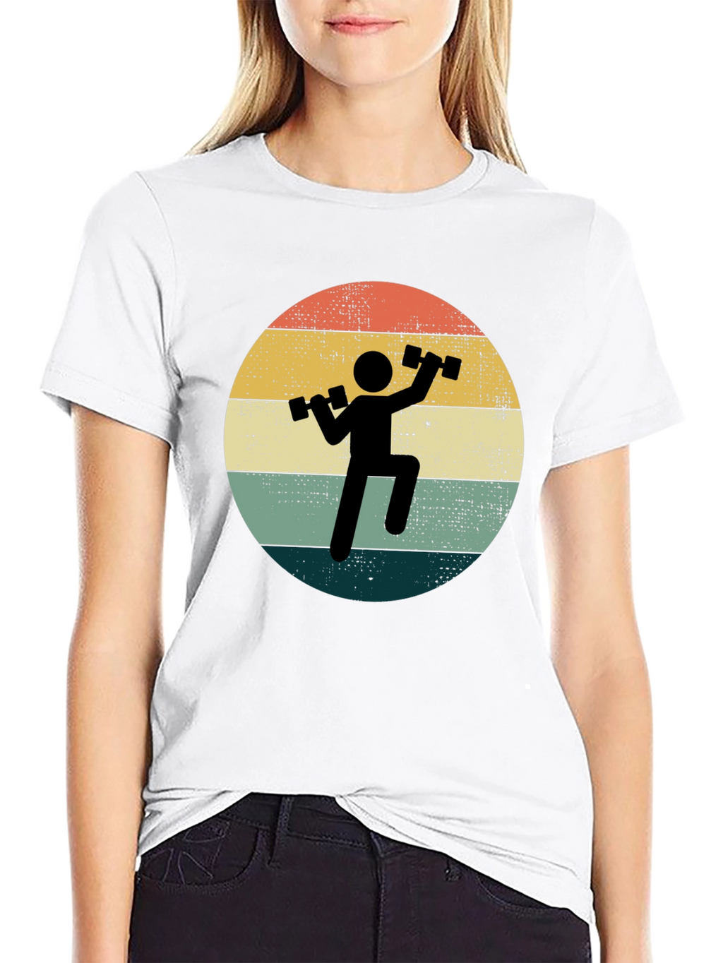 Retro Gym T-Shirt - Weightlifting Design