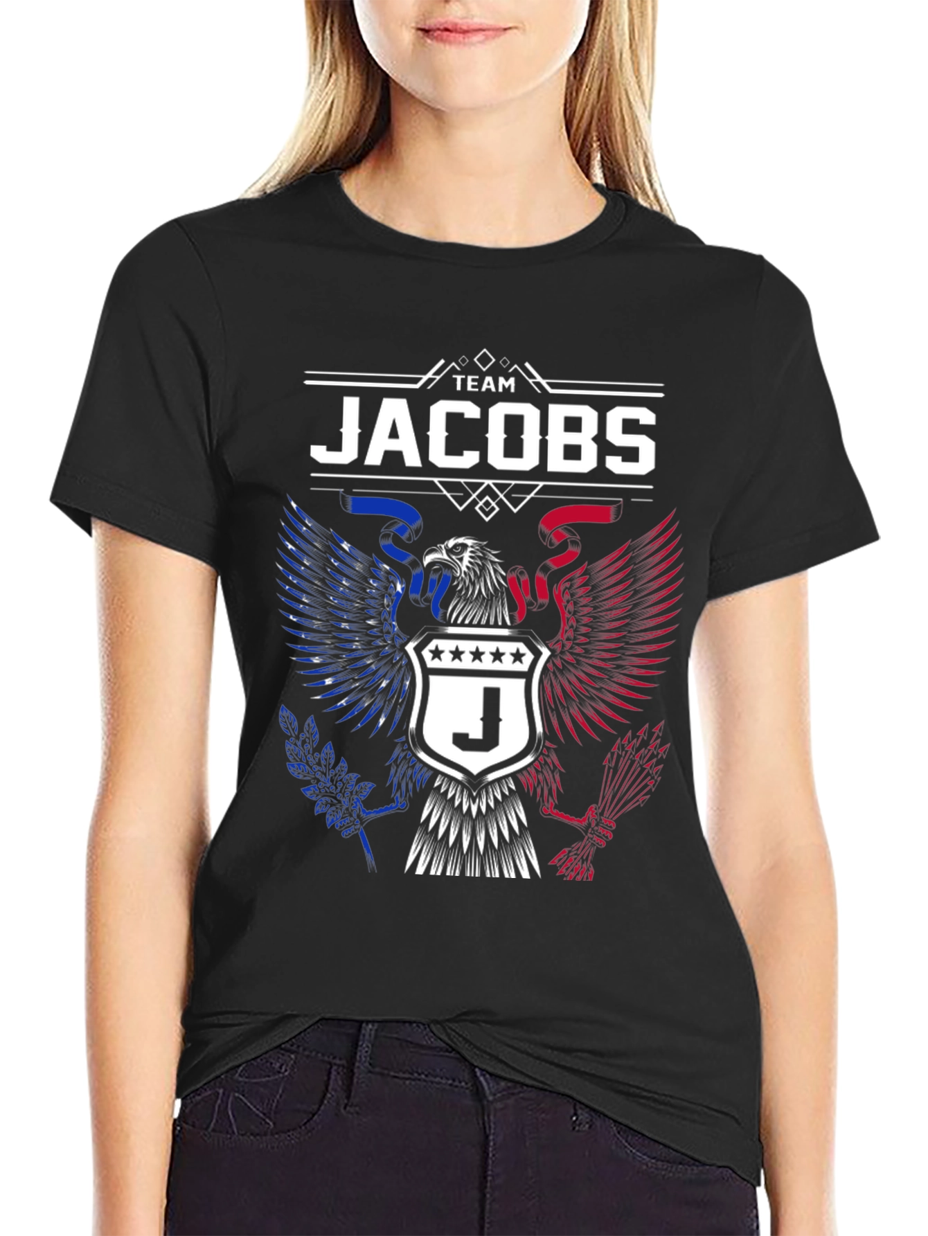 Team Jacobs T-Shirt | Patriotic Eagle Design
