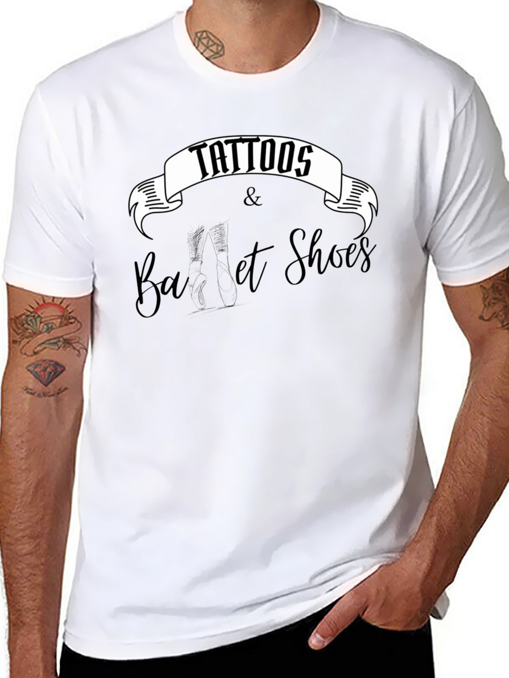 Tattoos & Ballet Shoes Graphic Tee