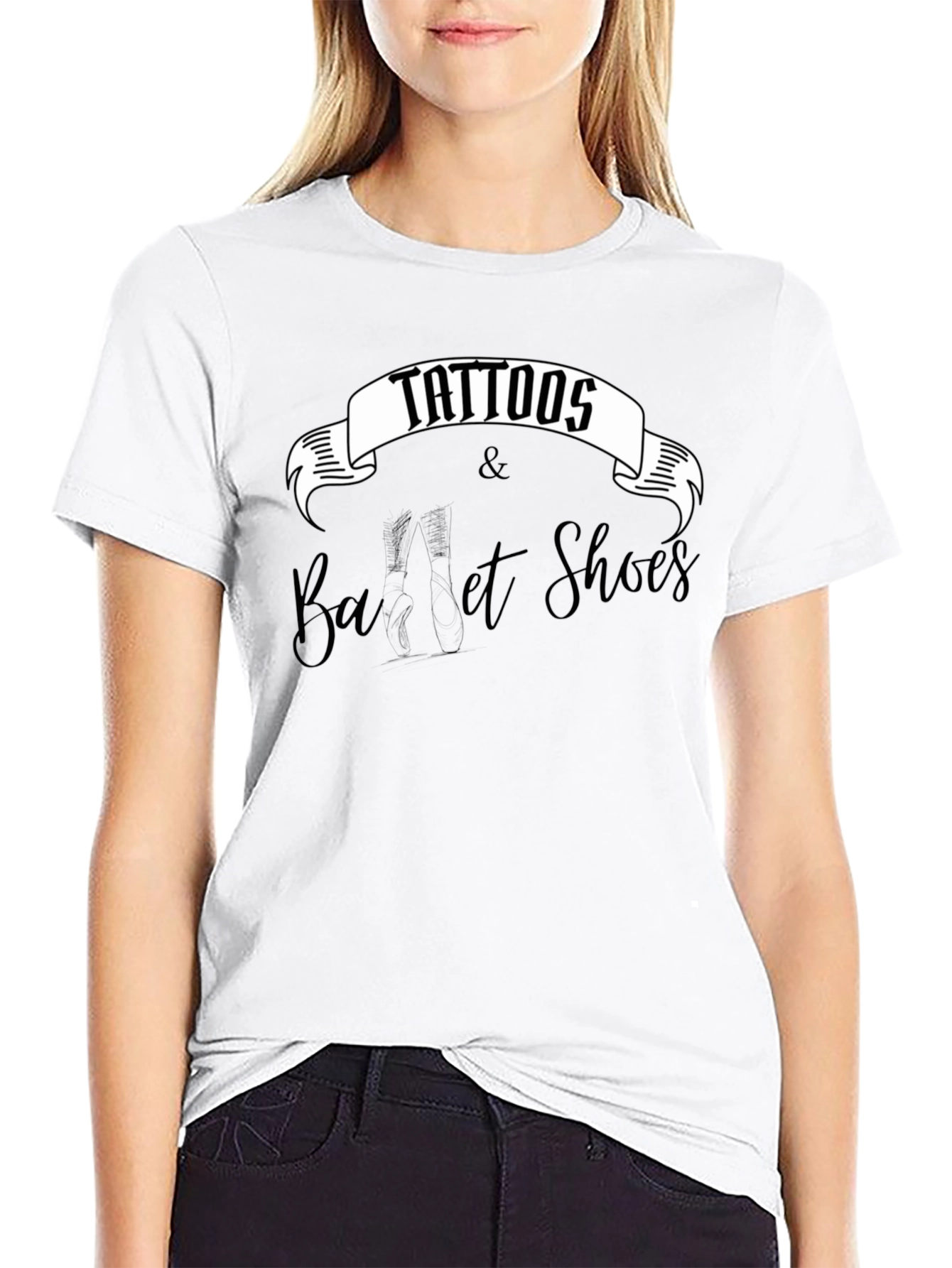 Tattoos & Ballet Shoes Graphic Tee