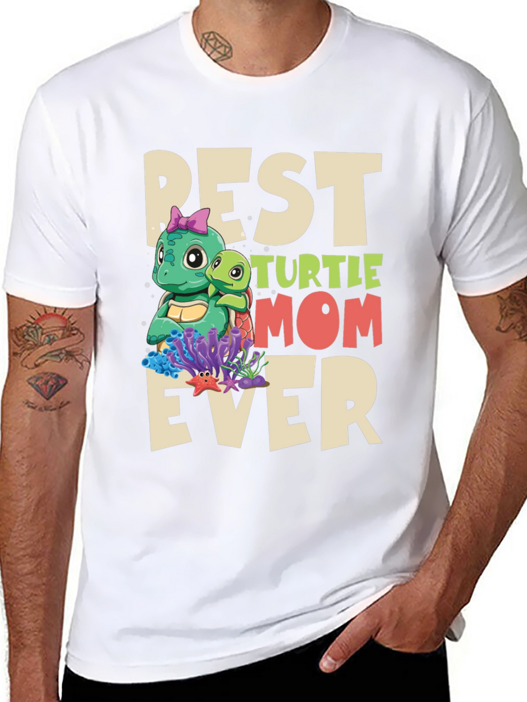 Best Turtle Mom Ever T-Shirt - Cute Graphic Tee
