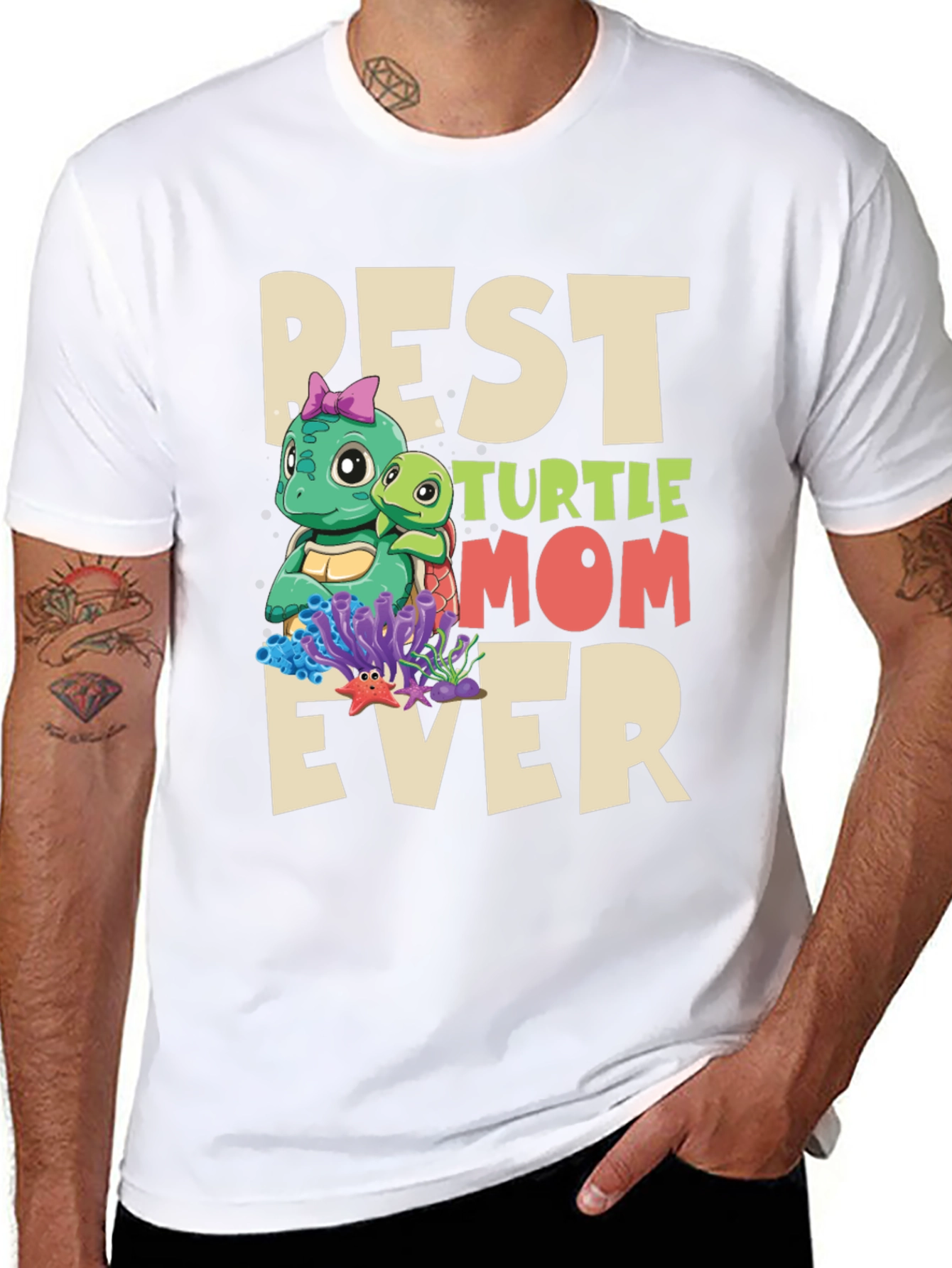 Best Turtle Mom Ever T-Shirt - Cute Graphic Tee