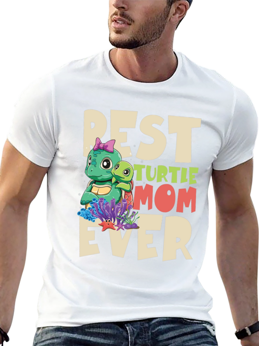 Best Turtle Mom Ever T-Shirt - Cute Graphic Tee