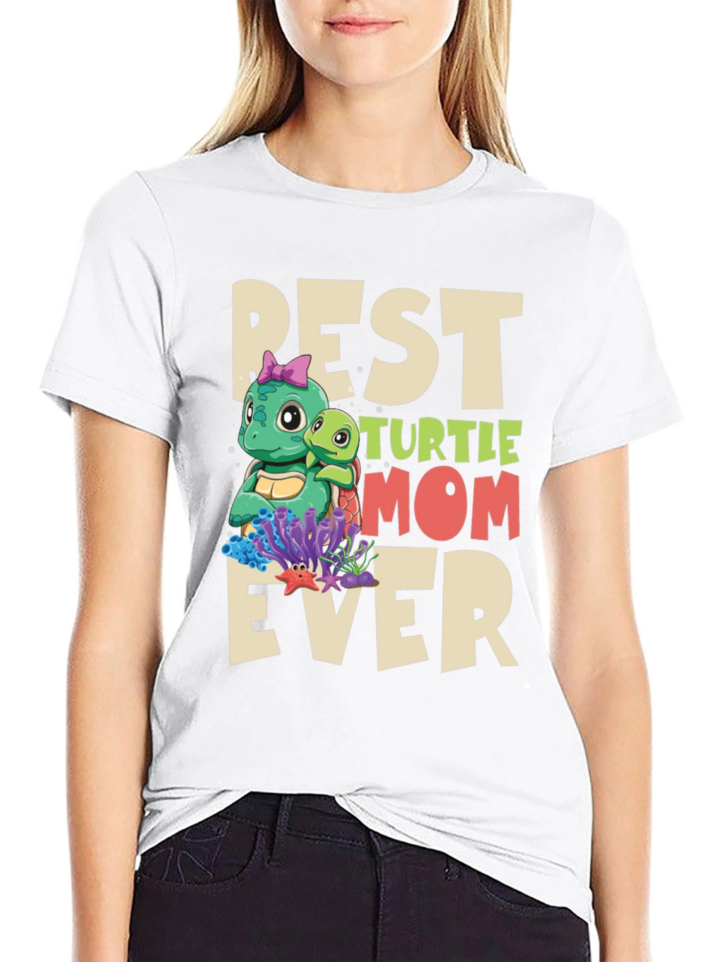 Best Turtle Mom Ever T-Shirt - Cute Graphic Tee