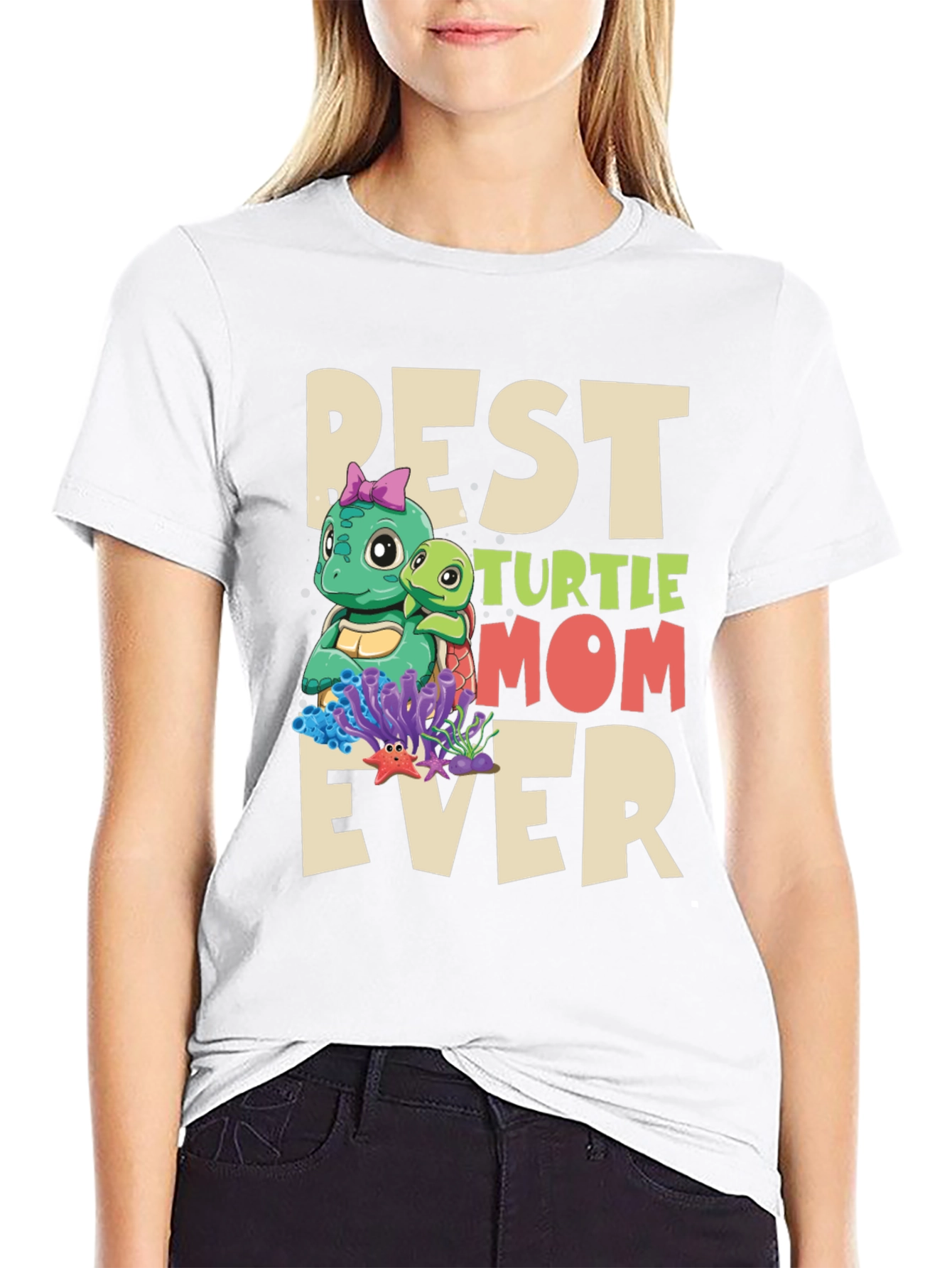 Best Turtle Mom Ever T-Shirt - Cute Graphic Tee