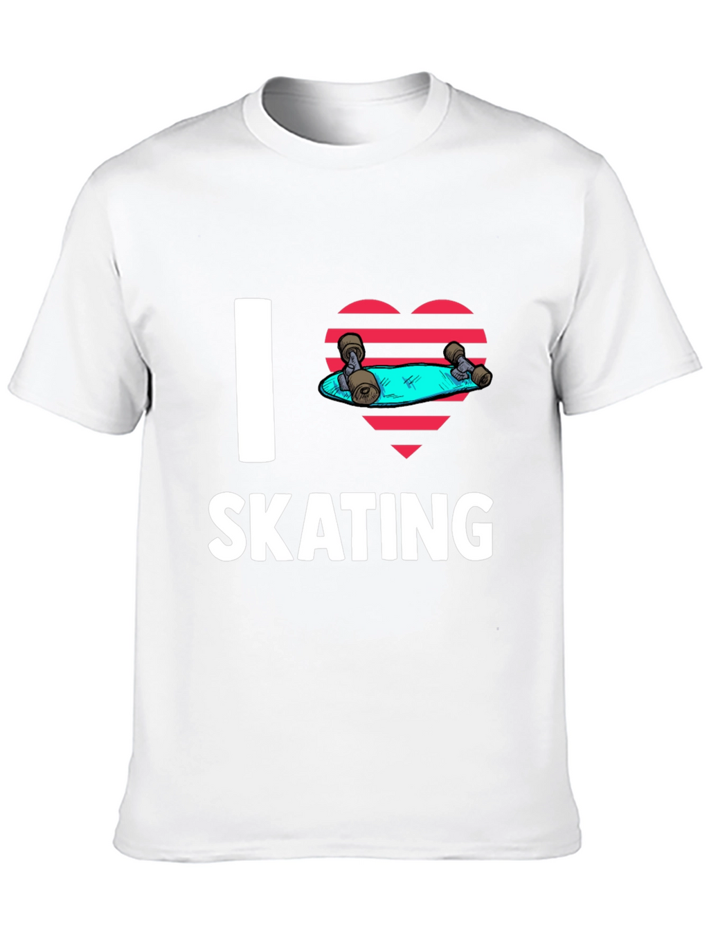 I Love Skating Black Graphic Tee