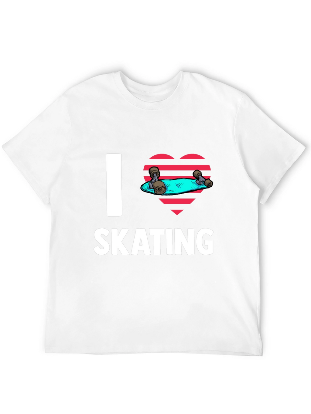 I Love Skating Black Graphic Tee