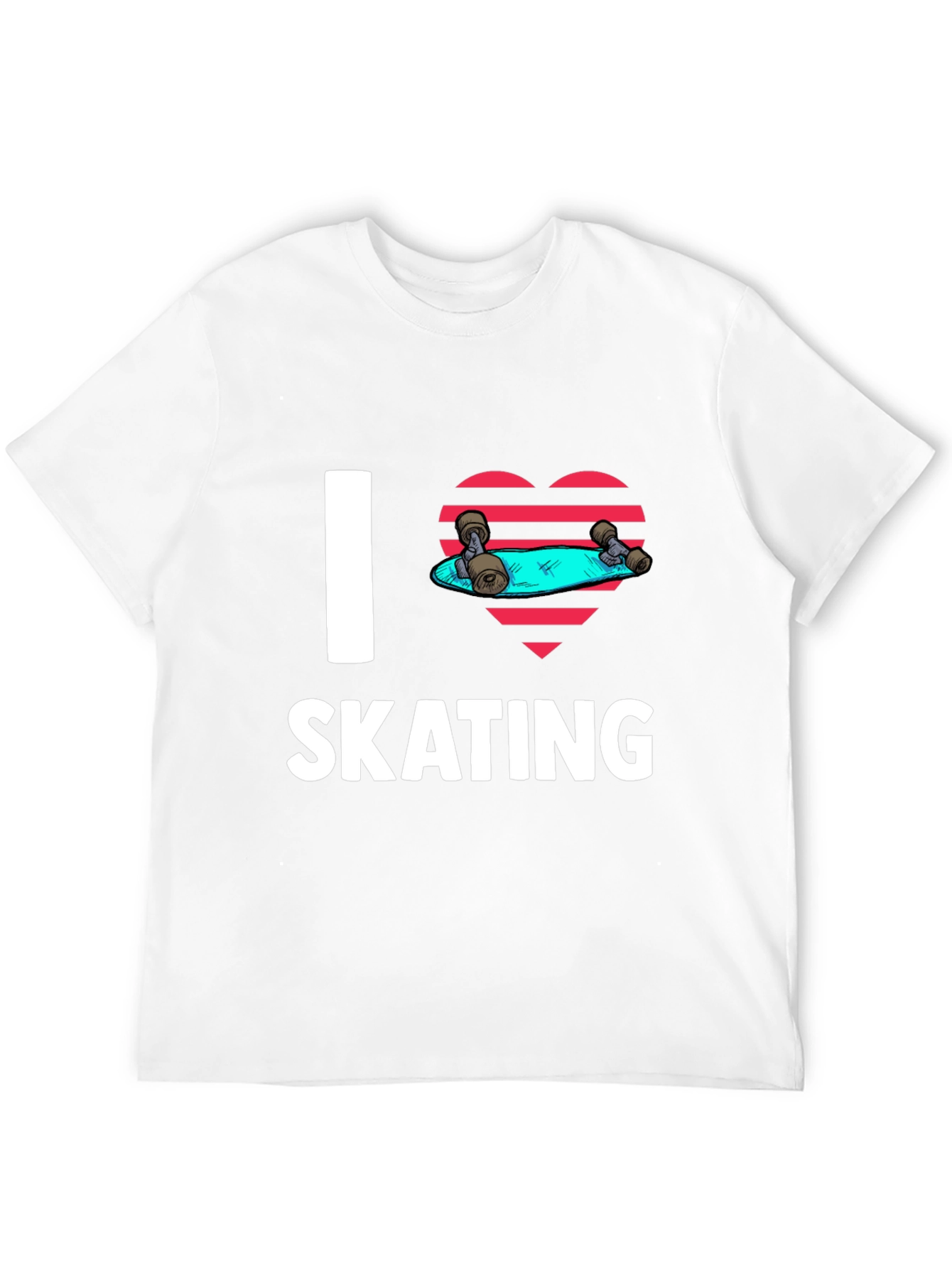 I Love Skating Black Graphic Tee
