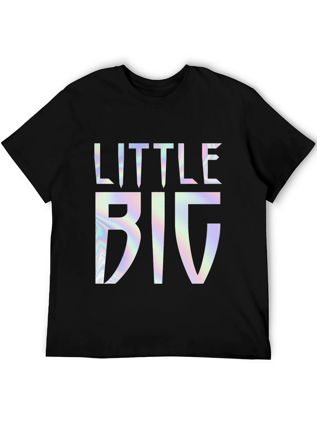 Little Big Holographic Graphic Tee - Black
