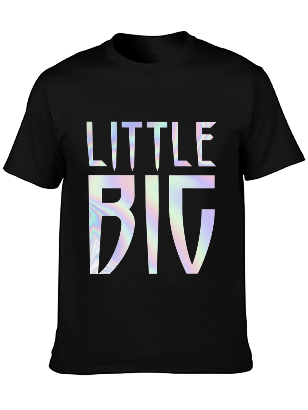 Little Big Holographic Graphic Tee - Black