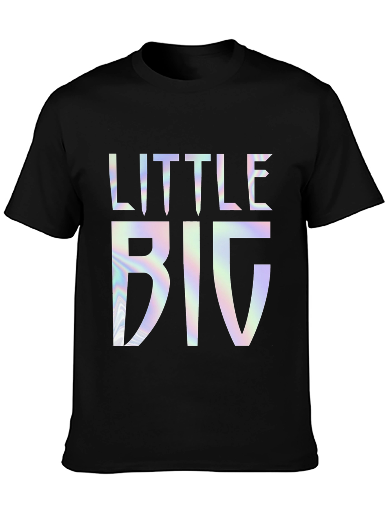 Little Big Holographic Graphic Tee - Black