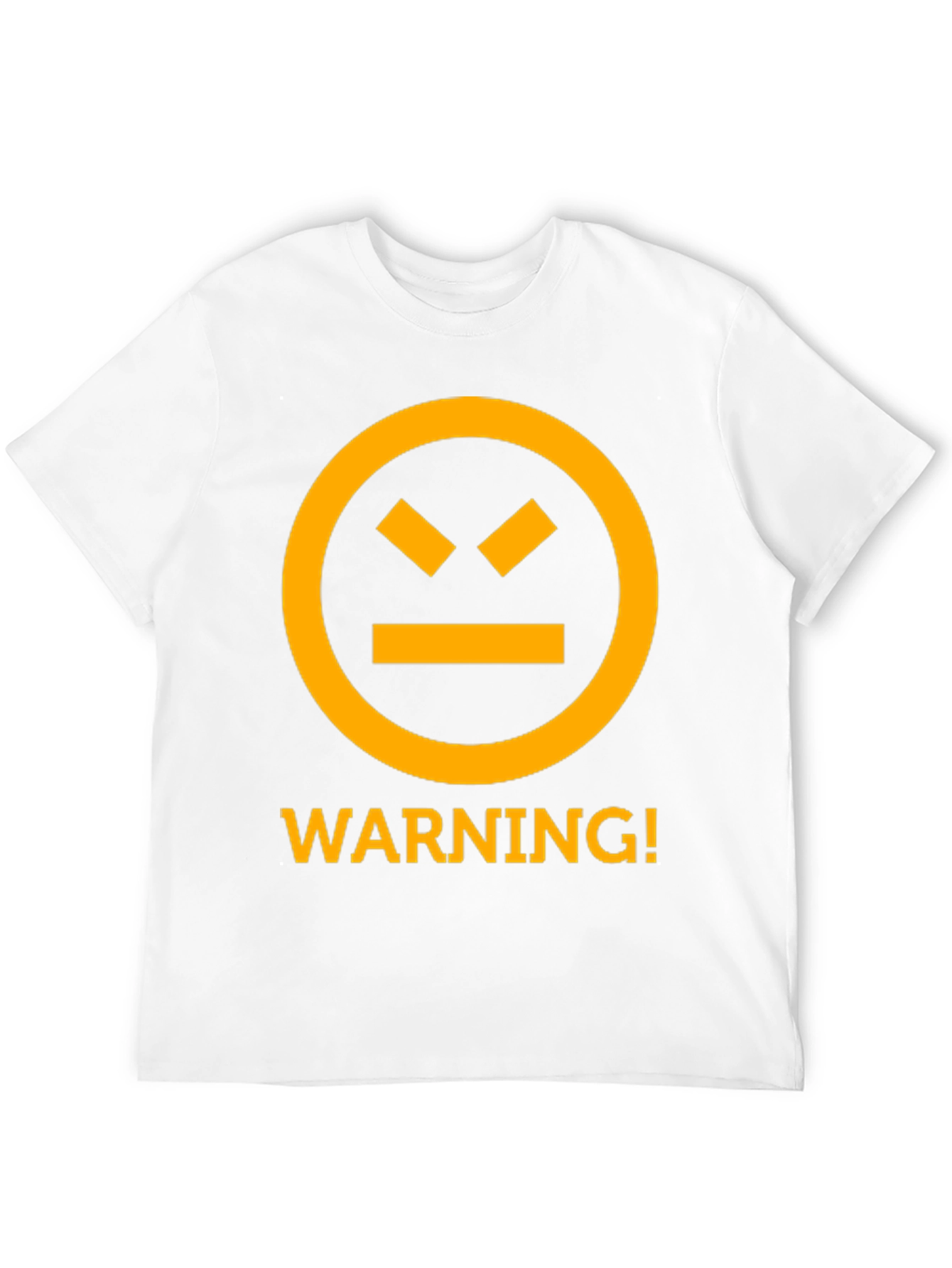Warning Graphic Tee - Black Cotton T-Shirt