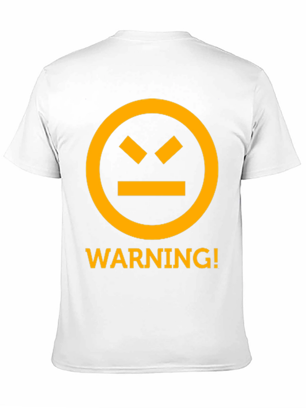 Warning Graphic Tee - Black Cotton T-Shirt