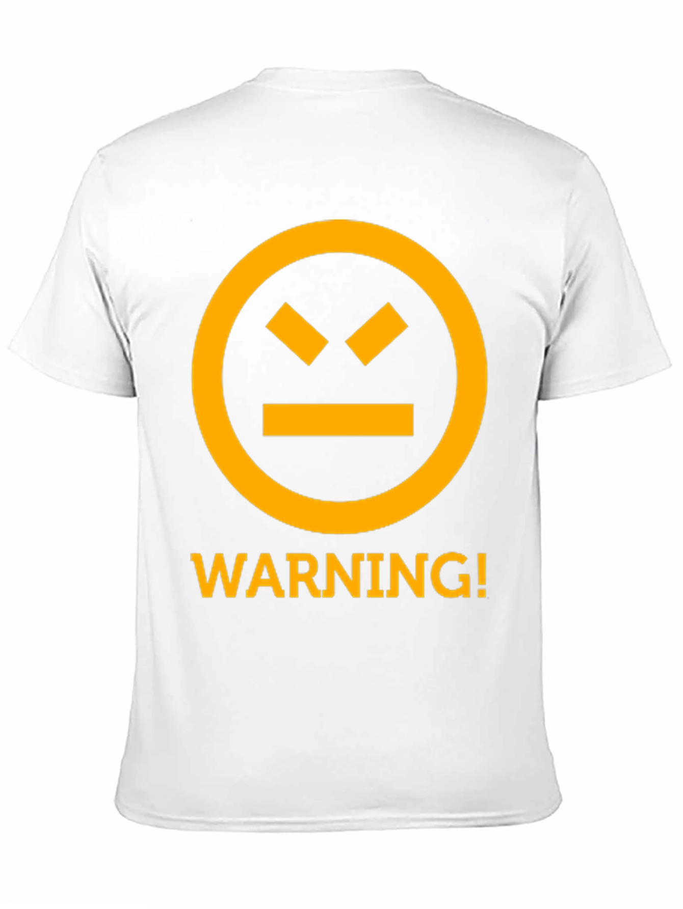 Warning Graphic Tee - Black Cotton T-Shirt