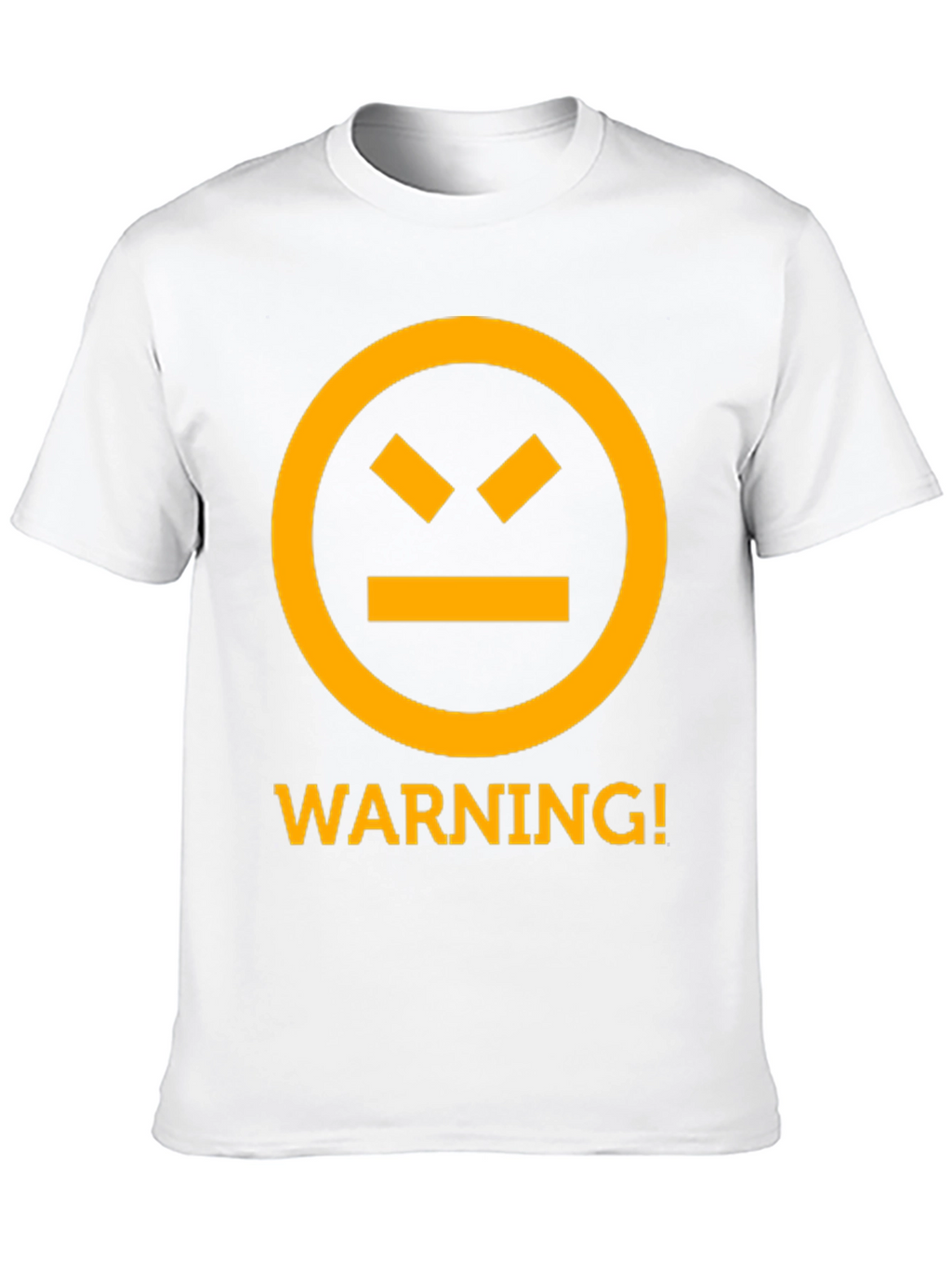 Warning Graphic Tee - Black Cotton T-Shirt