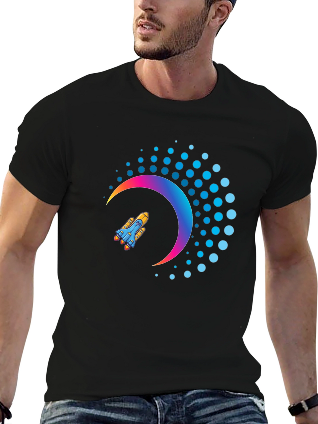 Rocket Crescent T-Shirt - Space Dreams!