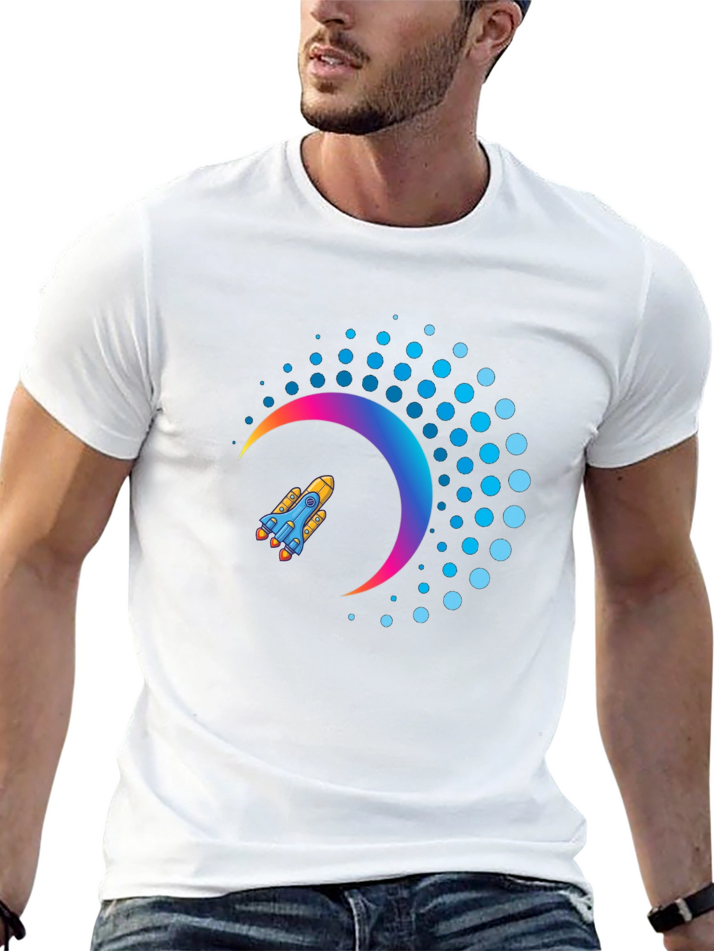 Rocket Crescent T-Shirt - Space Dreams!