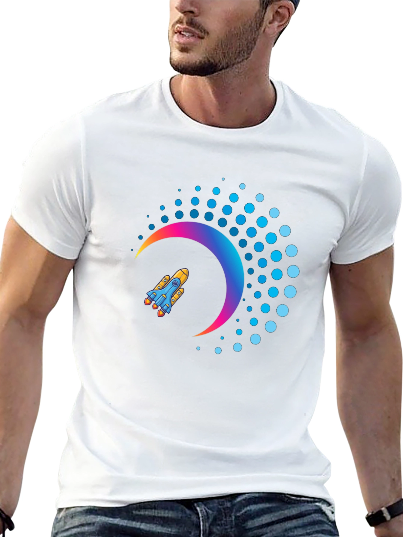 Rocket Crescent T-Shirt - Space Dreams!
