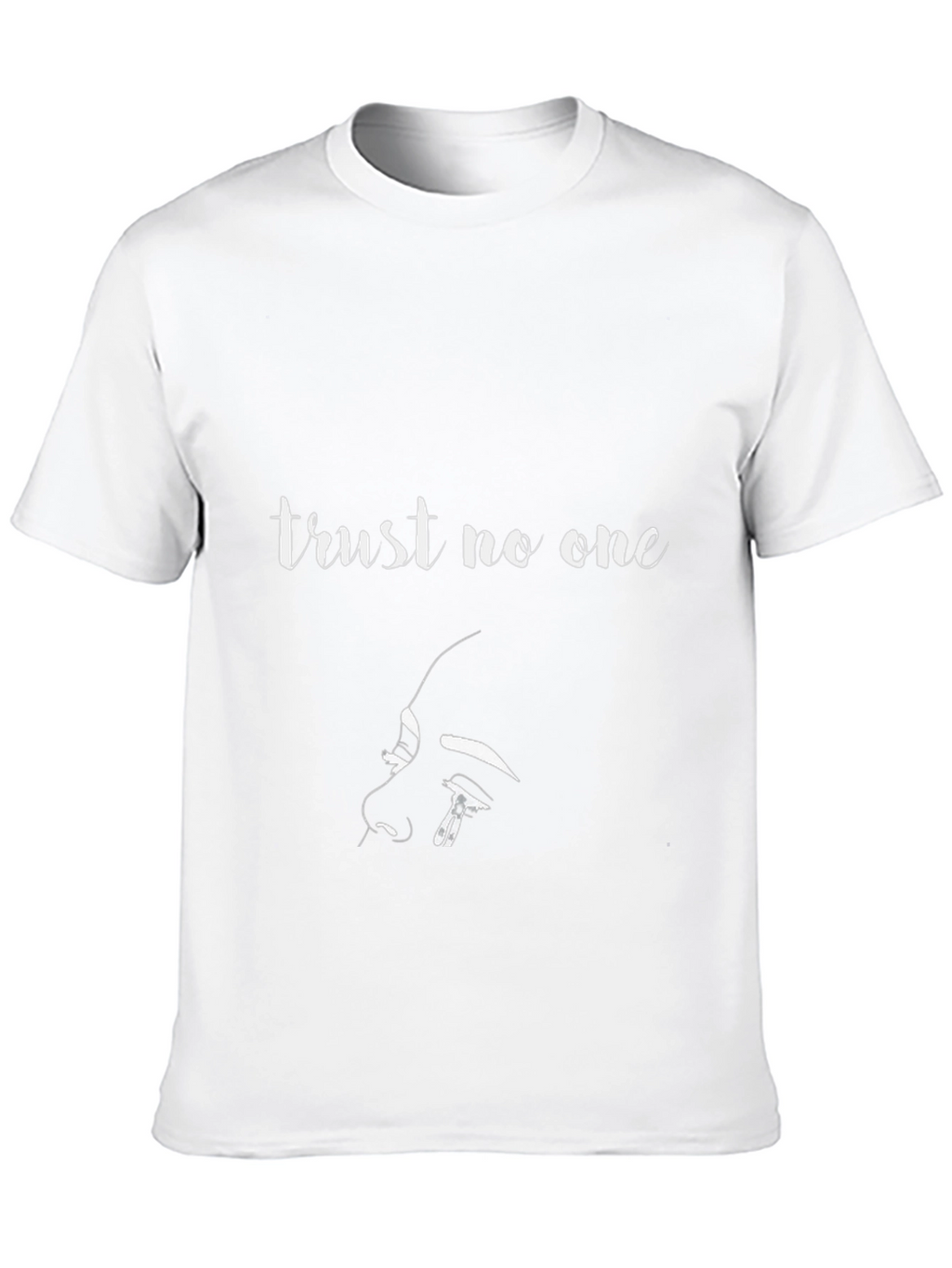 Trust No One Graphic Tee - Black Cotton