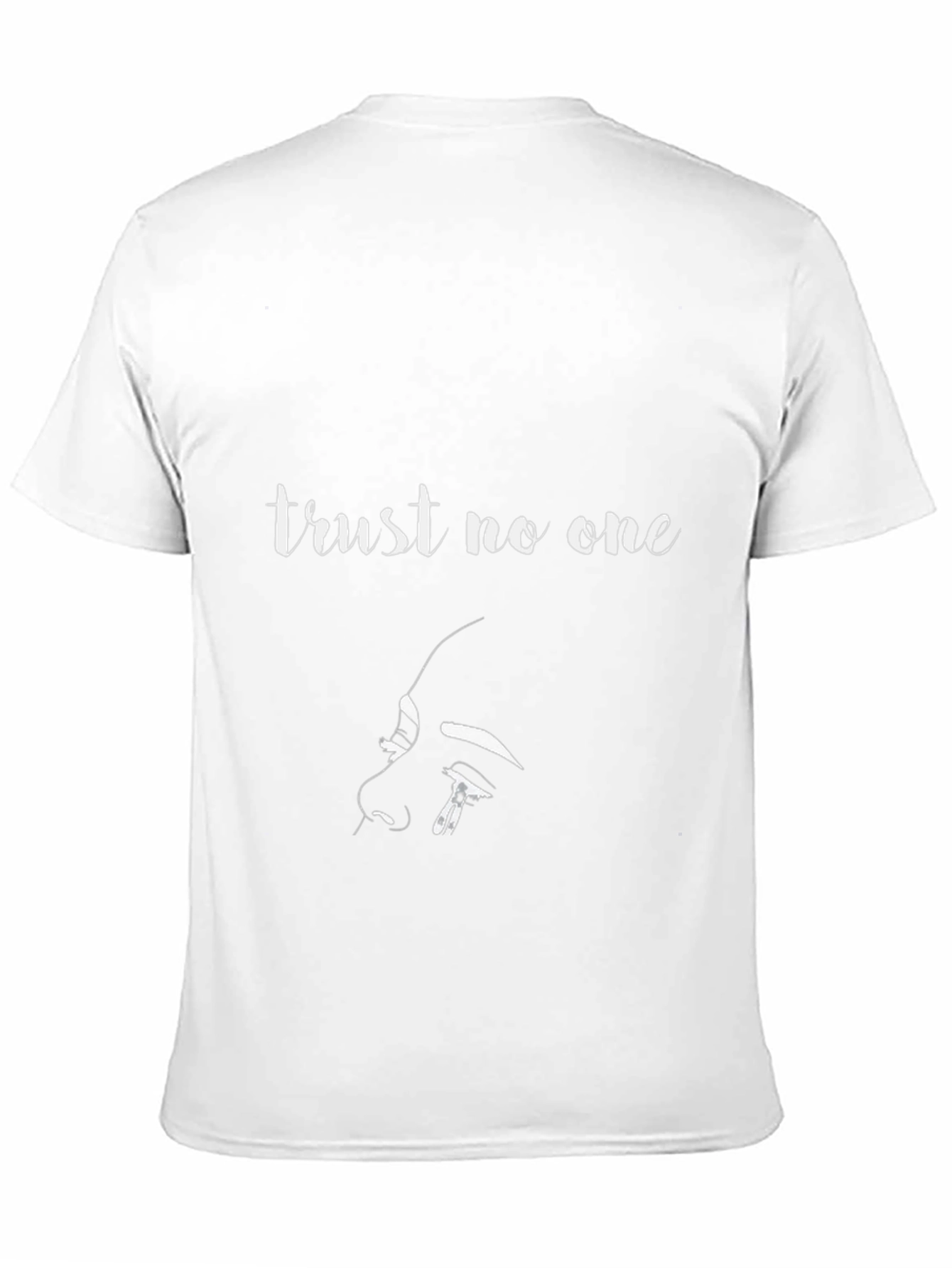 Trust No One Graphic Tee - Black Cotton
