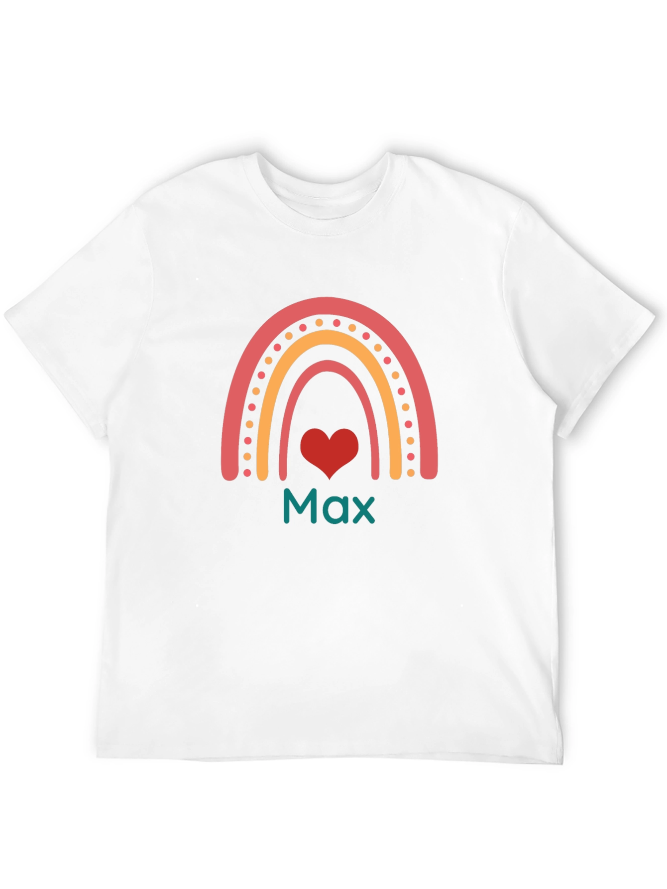 Personalized Rainbow Heart T-Shirt