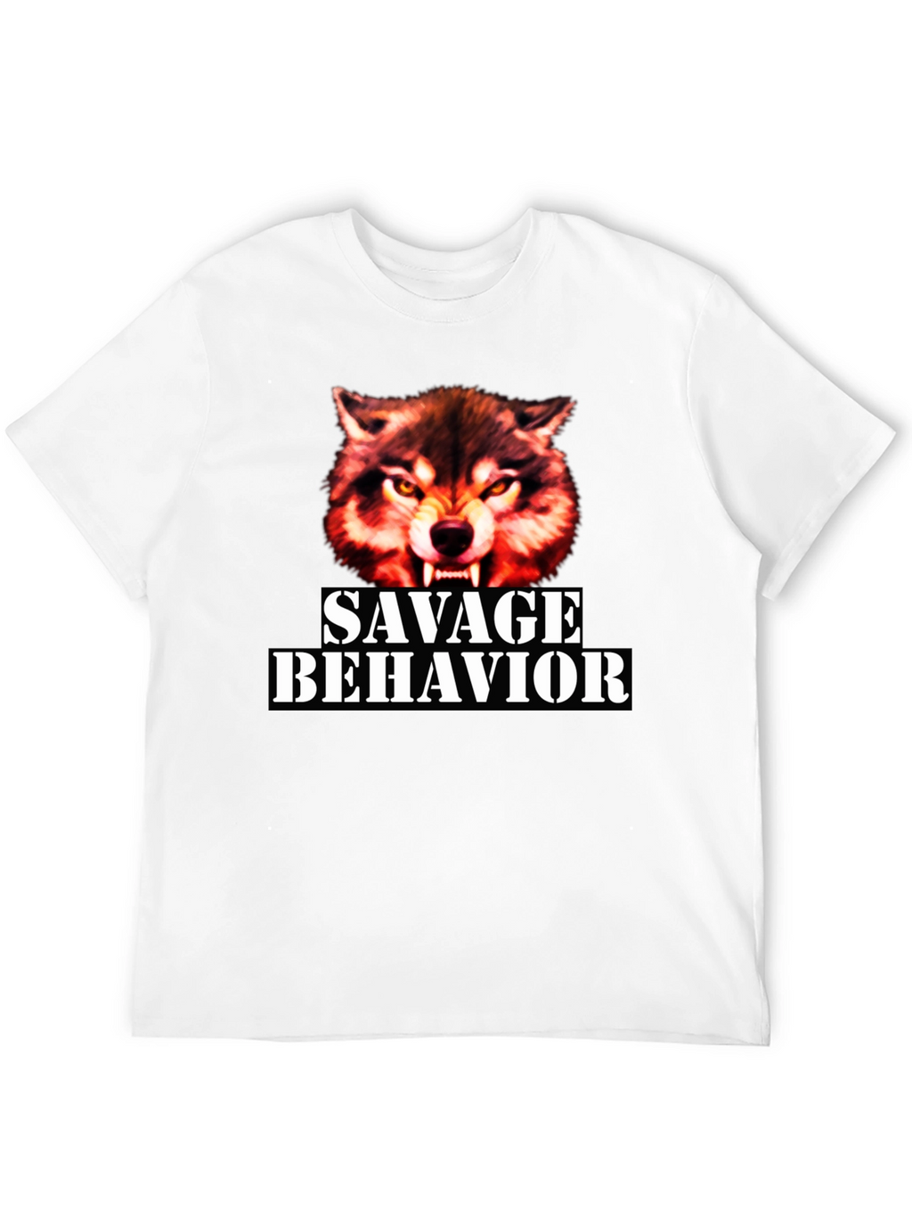 Savage Behavior Wolf Graphic T-Shirt