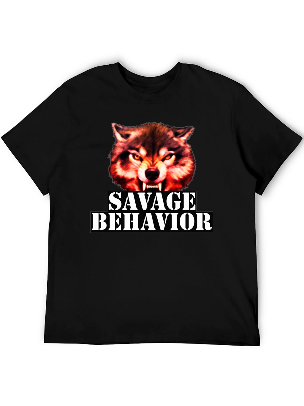 Savage Behavior Wolf Graphic T-Shirt