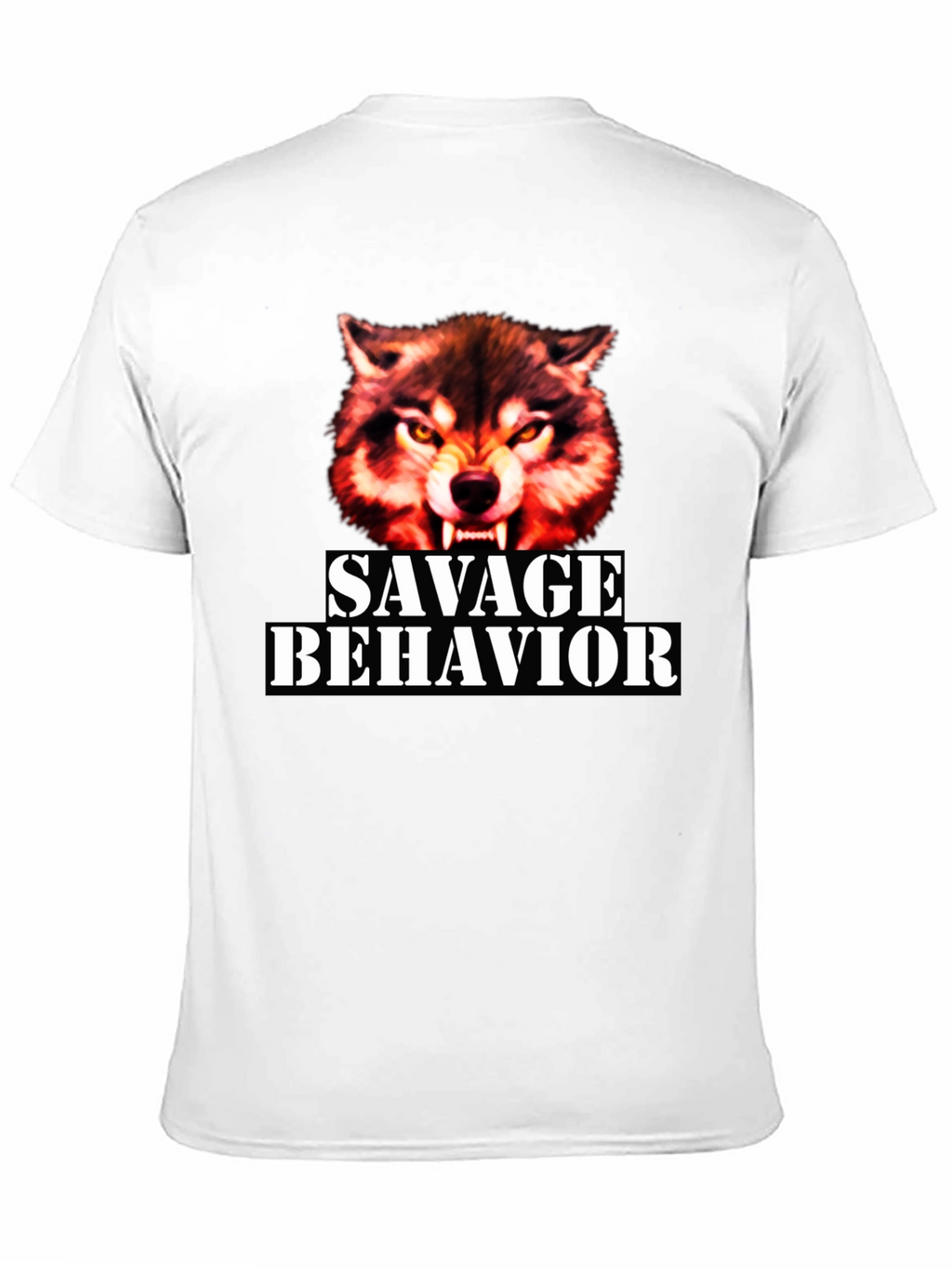 Savage Behavior Wolf Graphic T-Shirt