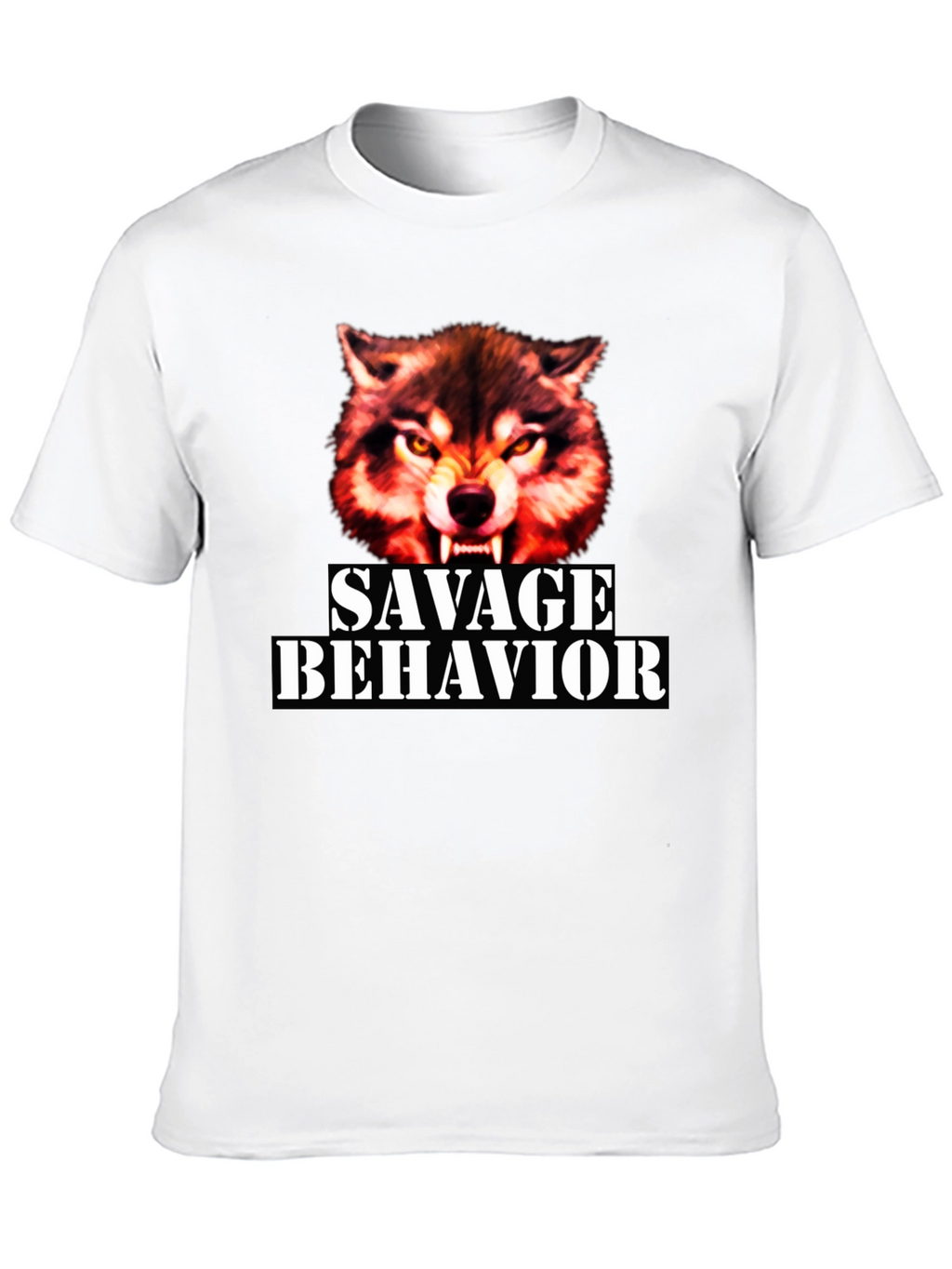 Savage Behavior Wolf Graphic T-Shirt