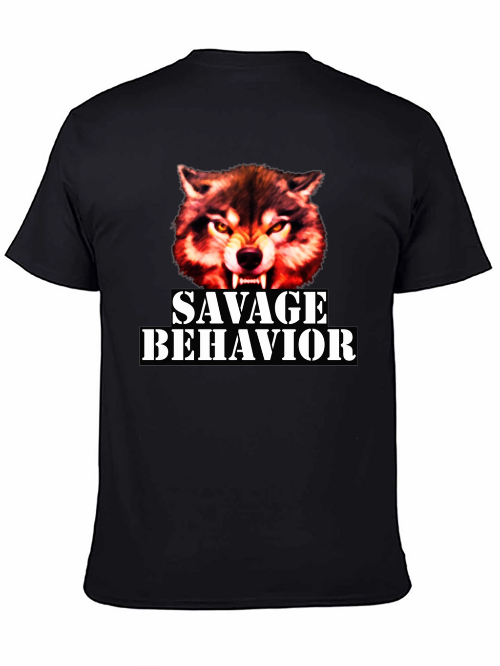 Savage Behavior Wolf Graphic T-Shirt