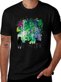 Natures Echo Tee: Forest Deer and Bear Design