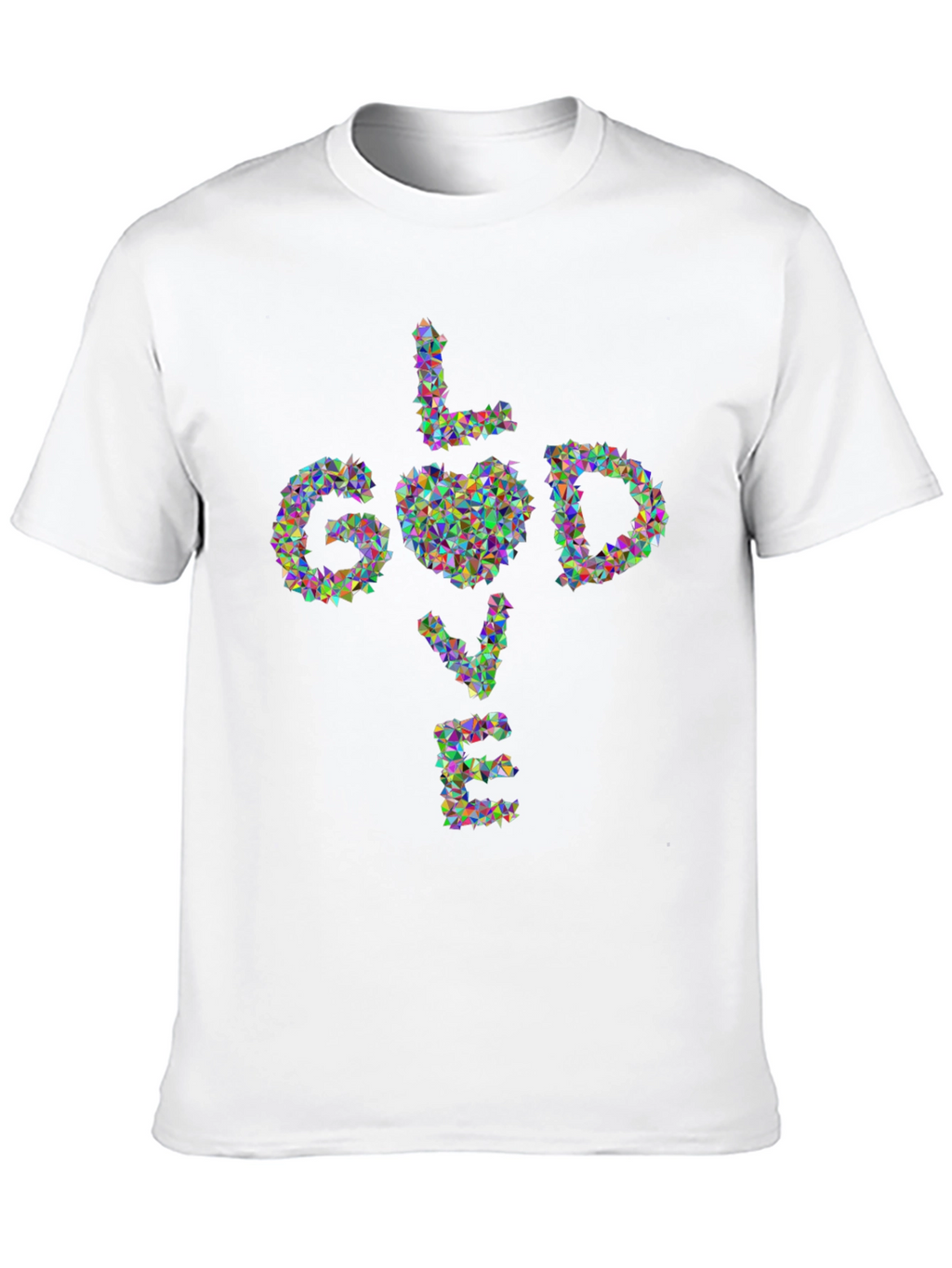 God Love Geometric Black T-Shirt