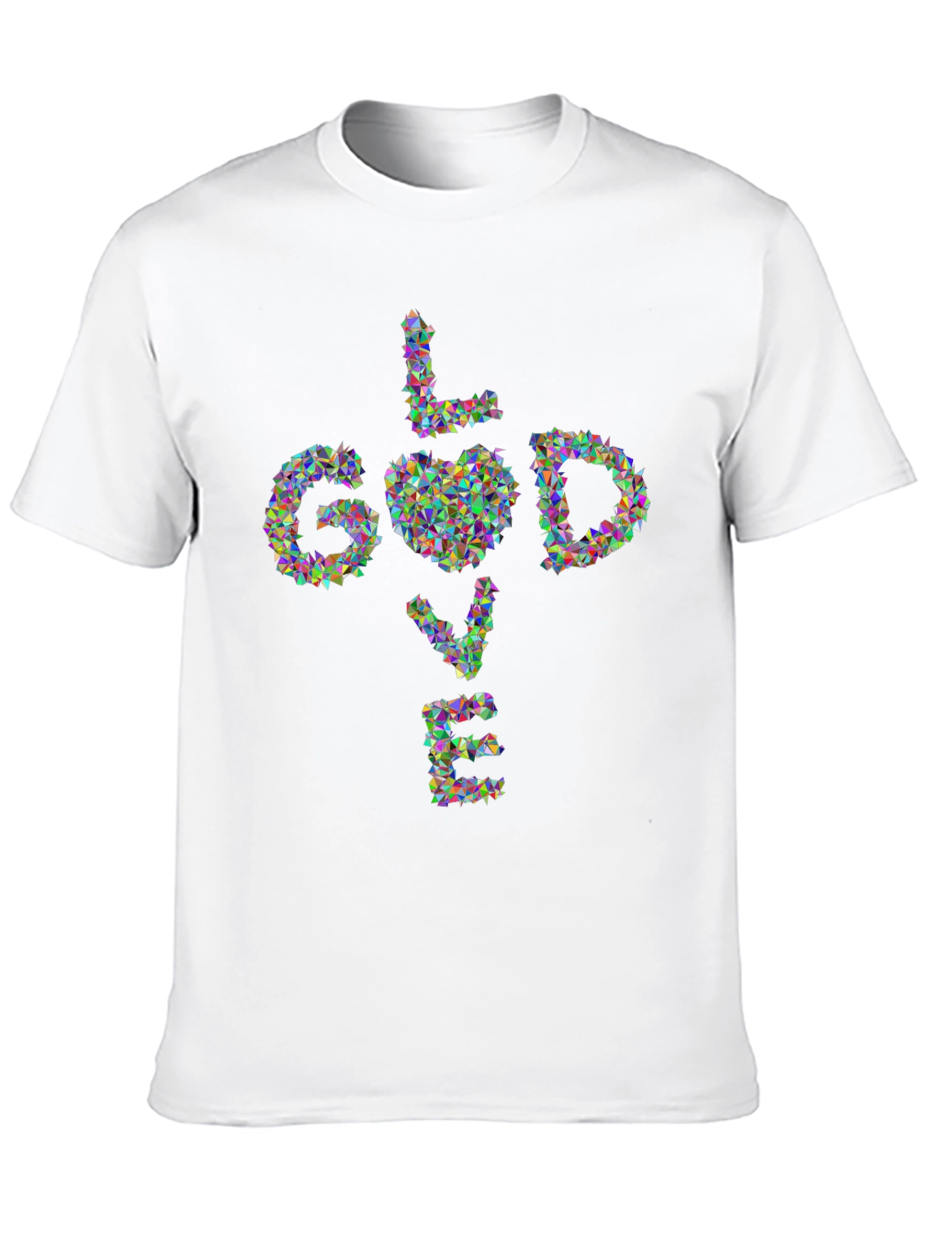 God Love Geometric Black T-Shirt