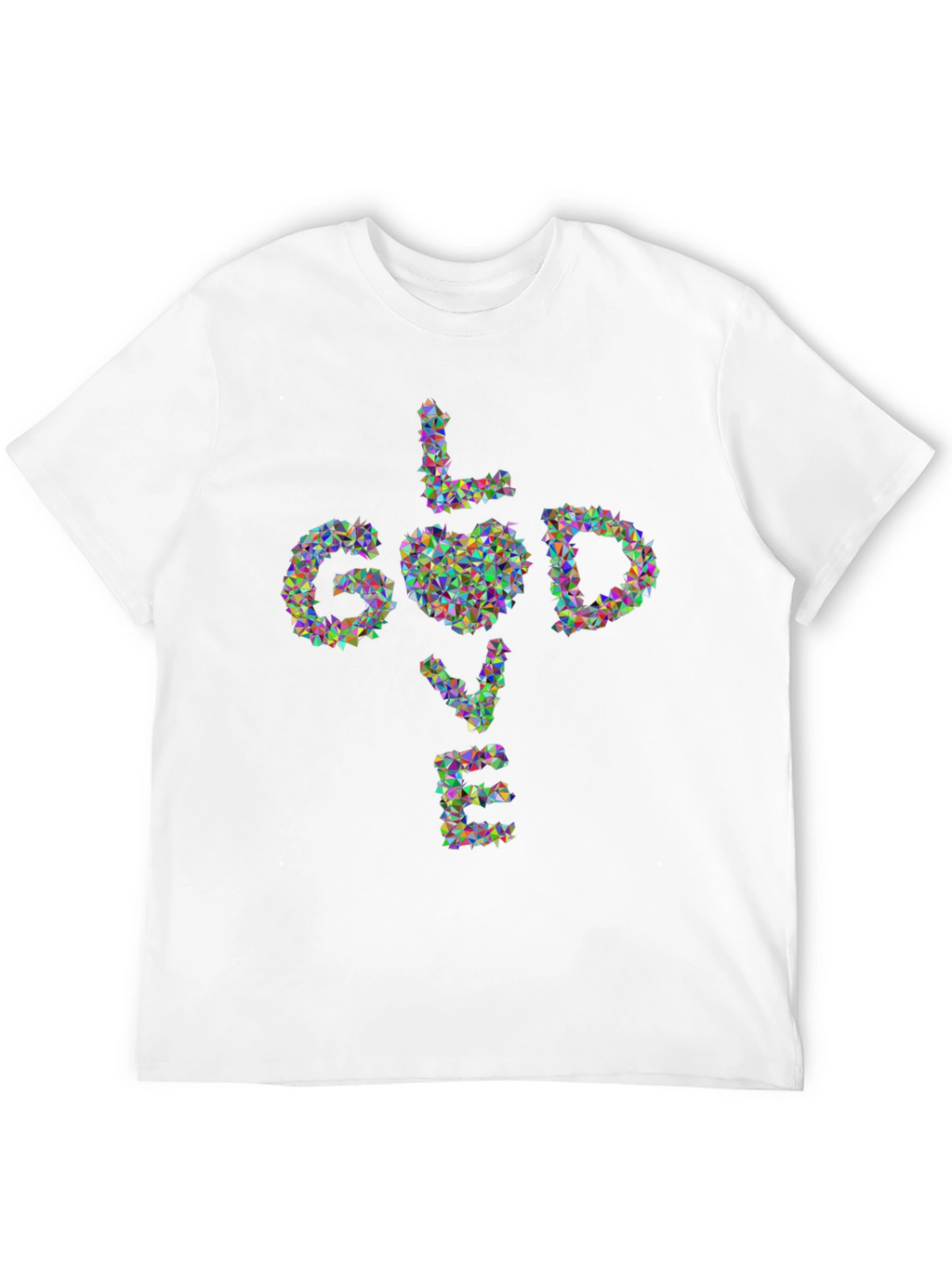 God Love Geometric Black T-Shirt