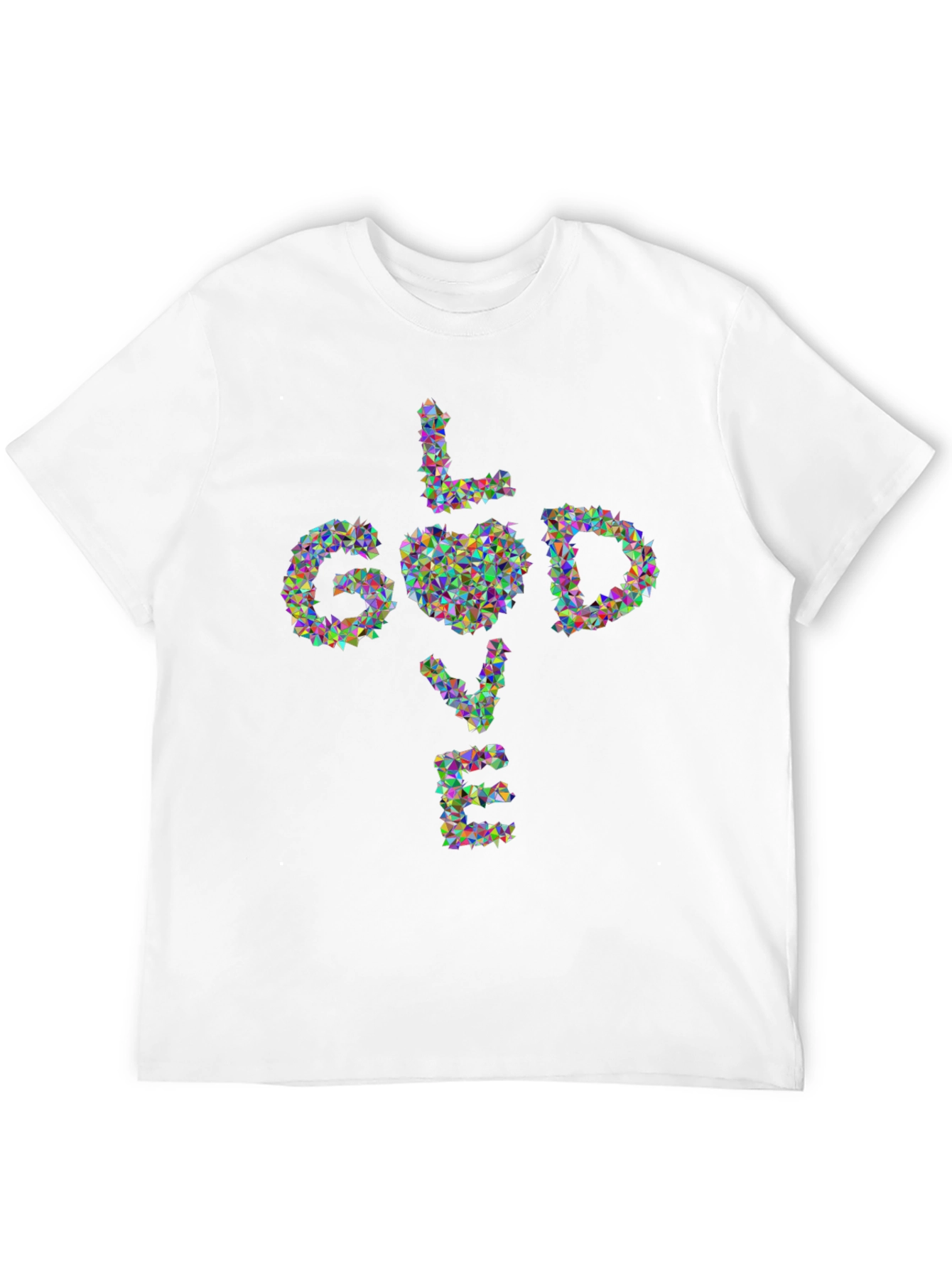 God Love Geometric Black T-Shirt