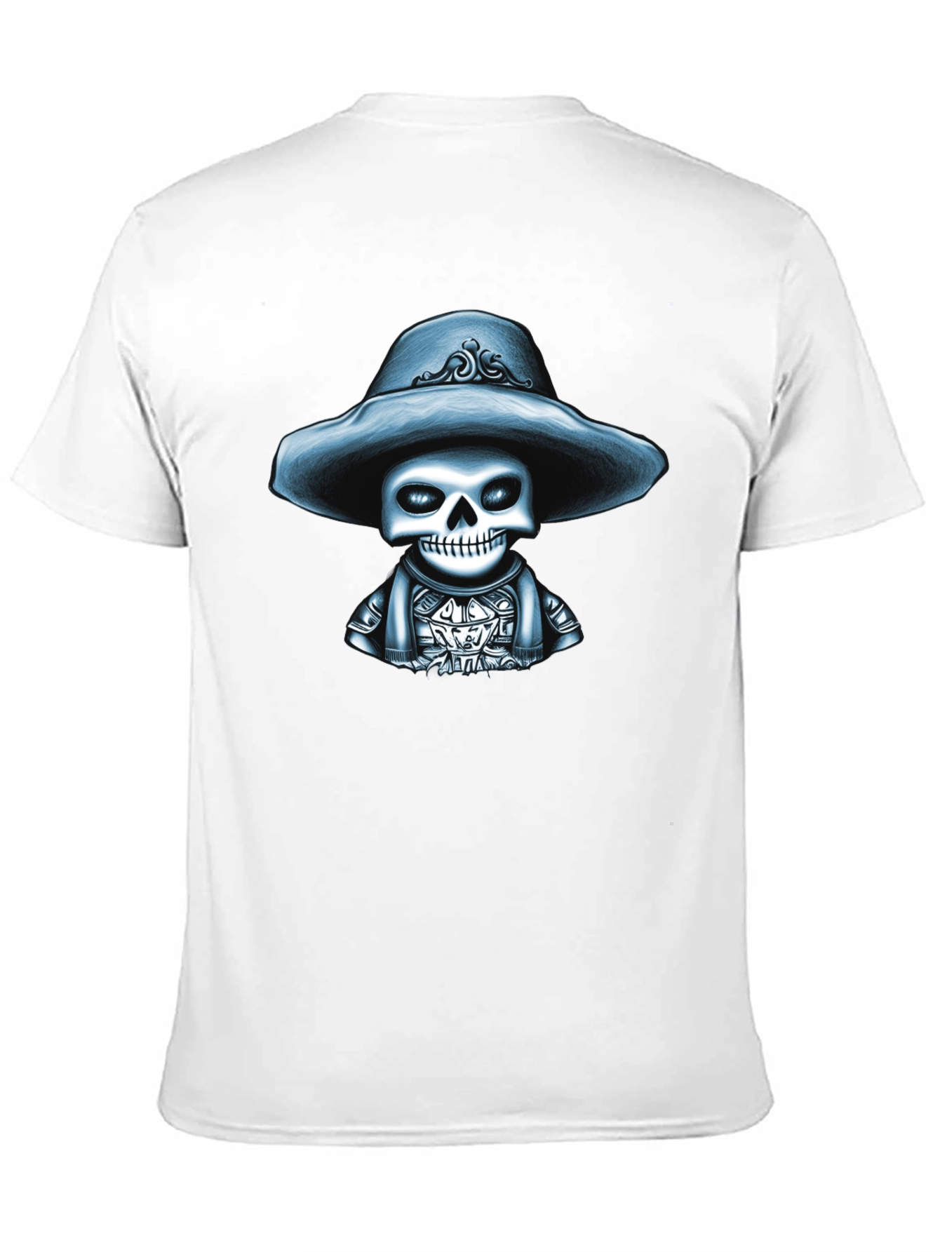 Skull in Hat Graphic Tee - Stylish Mens T-Shirt