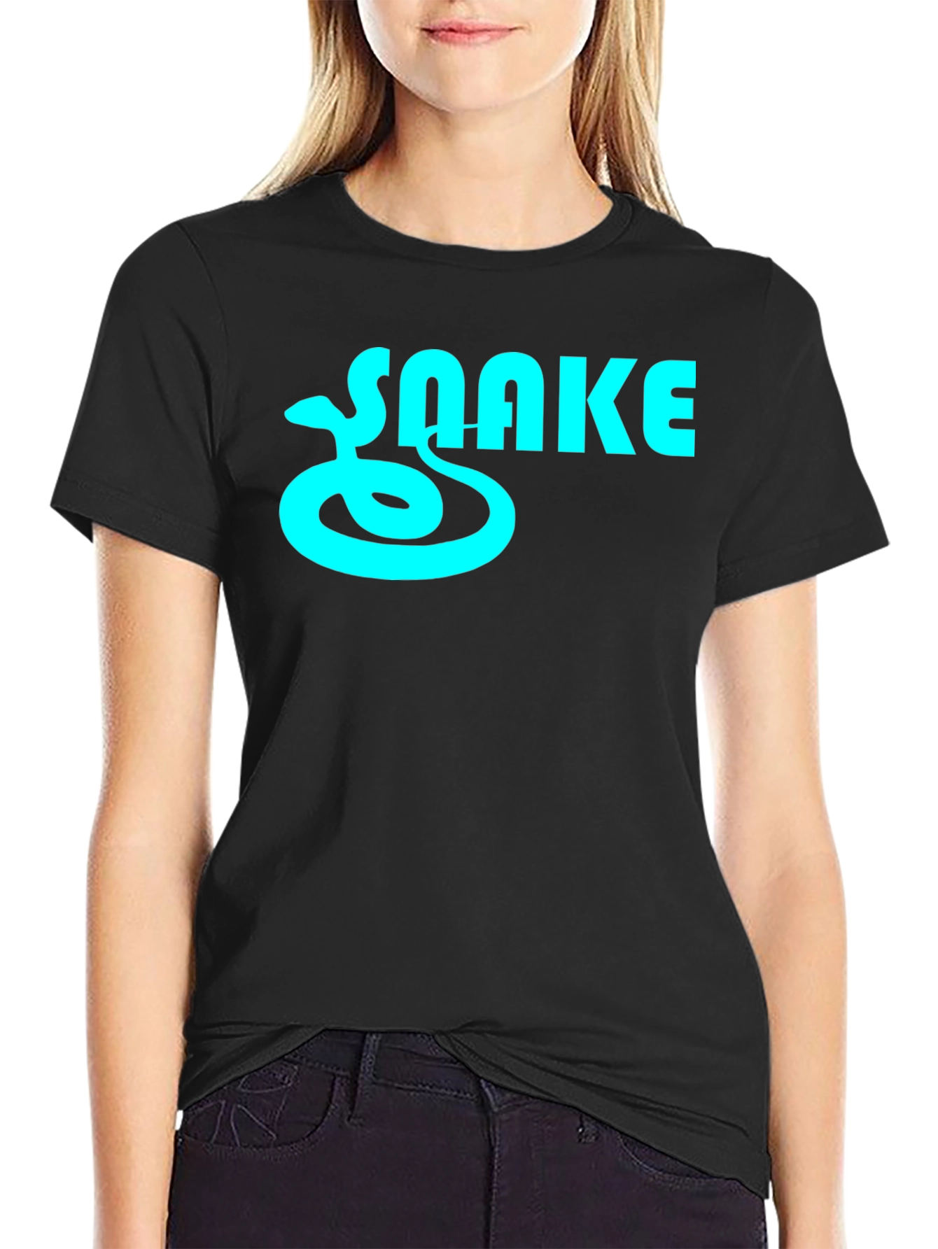 Snake Graphic T-Shirt - Mens Black Tee