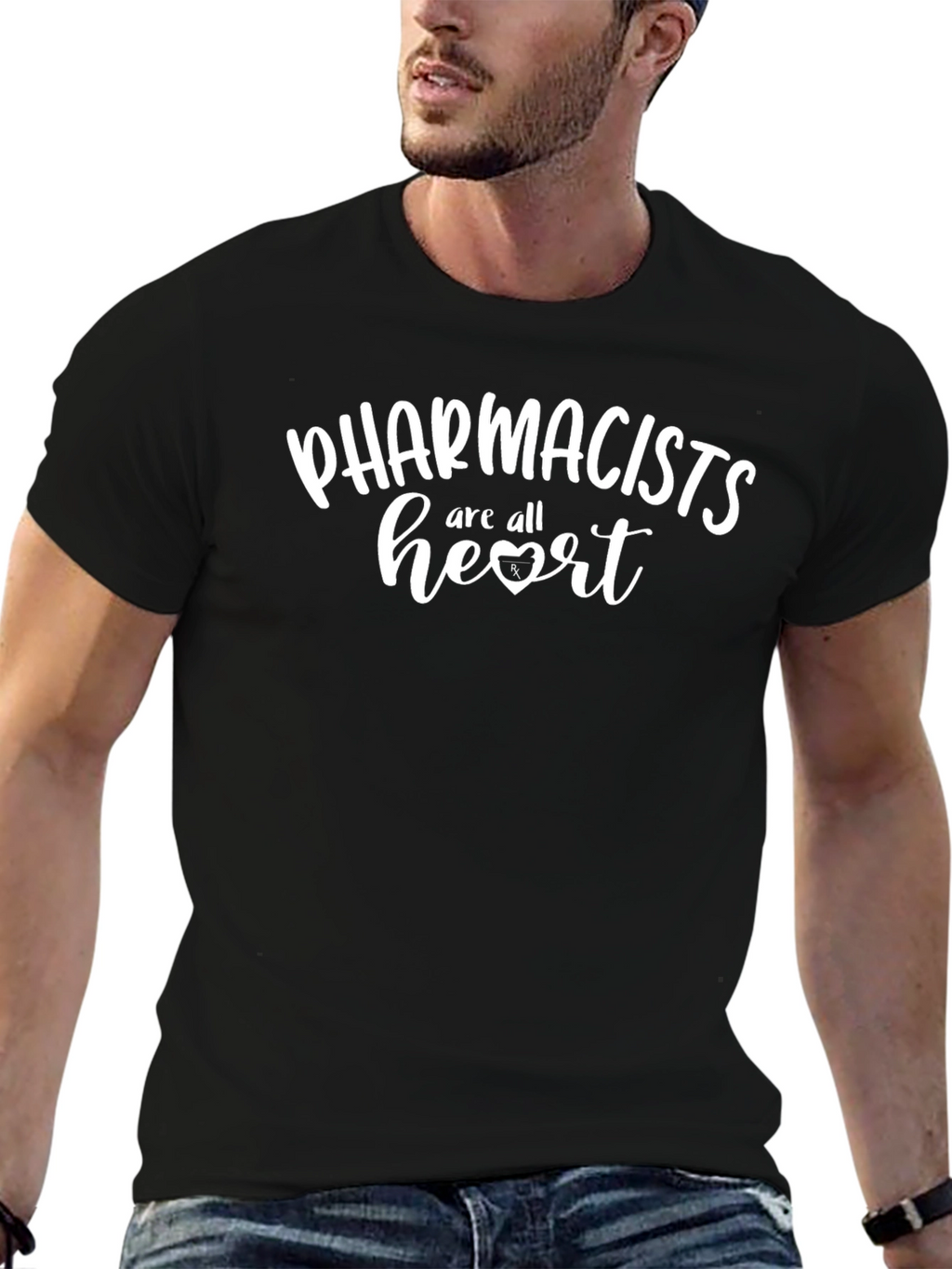 Pharmacists Are All Heart Black T-Shirt