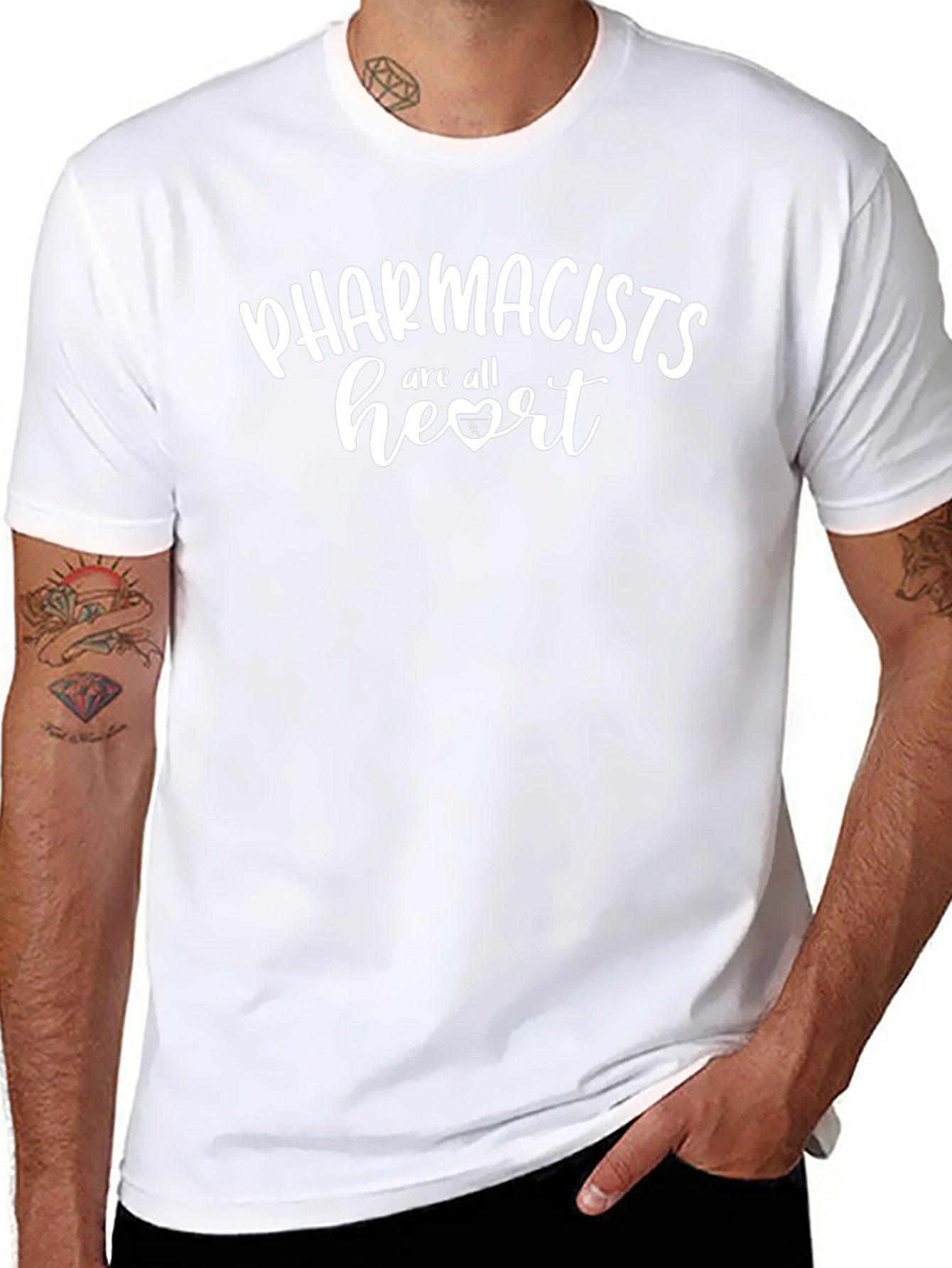 Pharmacists Are All Heart Black T-Shirt