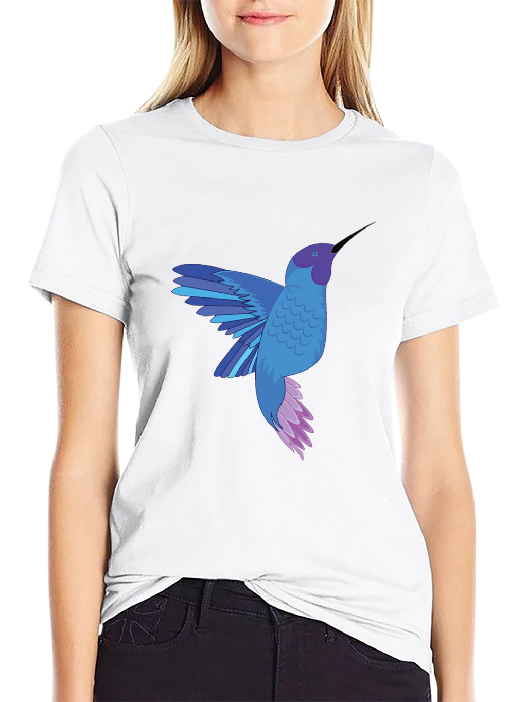 Hummingbird Graphic Tee - Stylish Mens Black T-Shirt