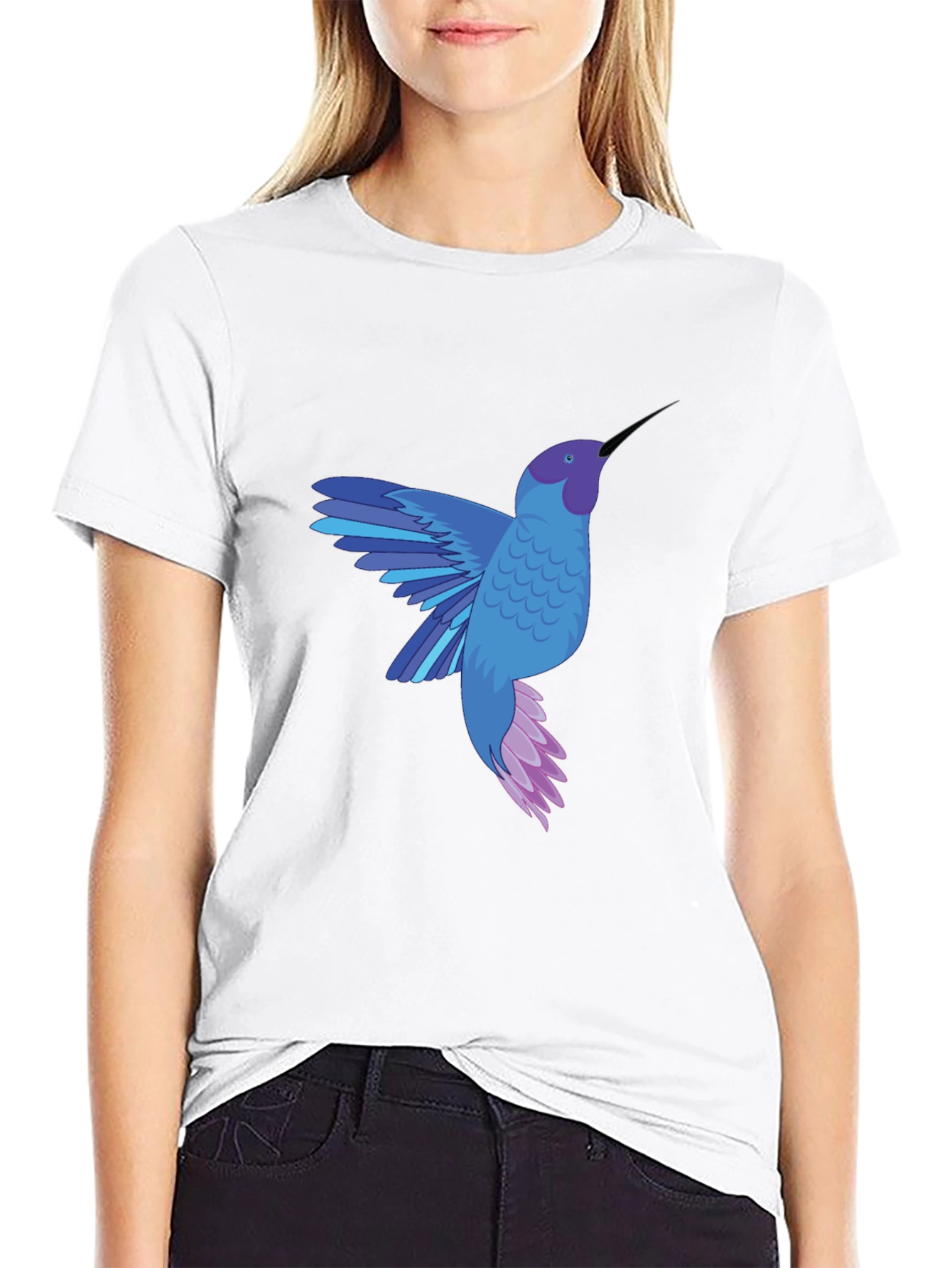 Hummingbird Graphic Tee - Stylish Mens Black T-Shirt