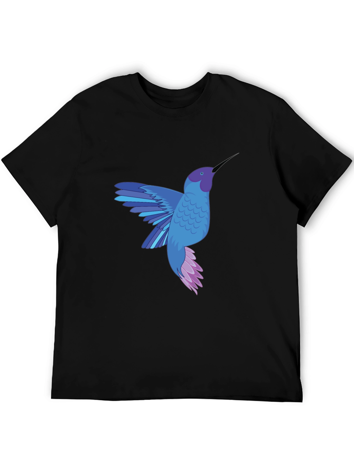Hummingbird Graphic Tee - Stylish Mens Black T-Shirt