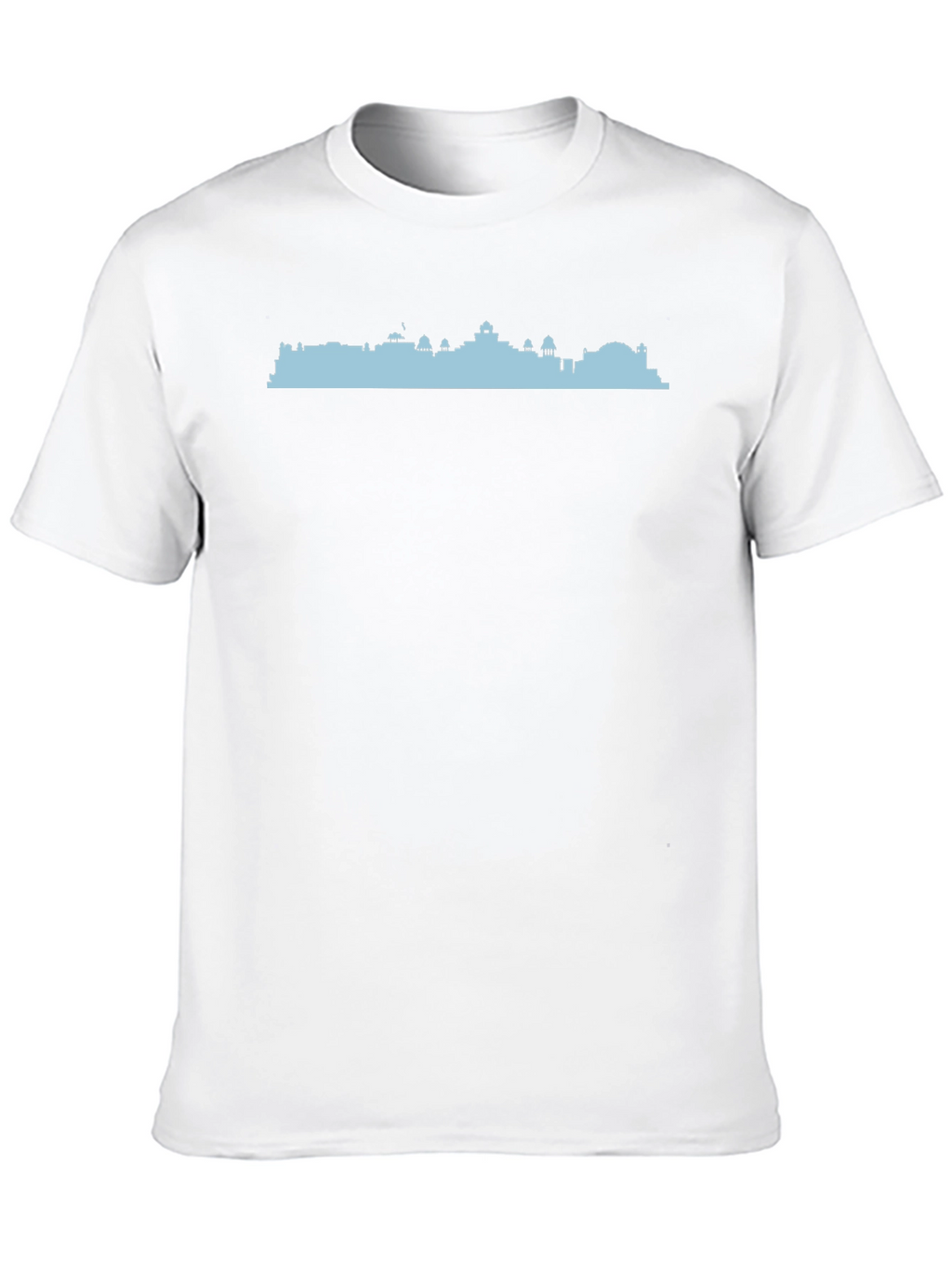 Cityscape Silhouette Graphic Tee - Black Cotton T-Shirt