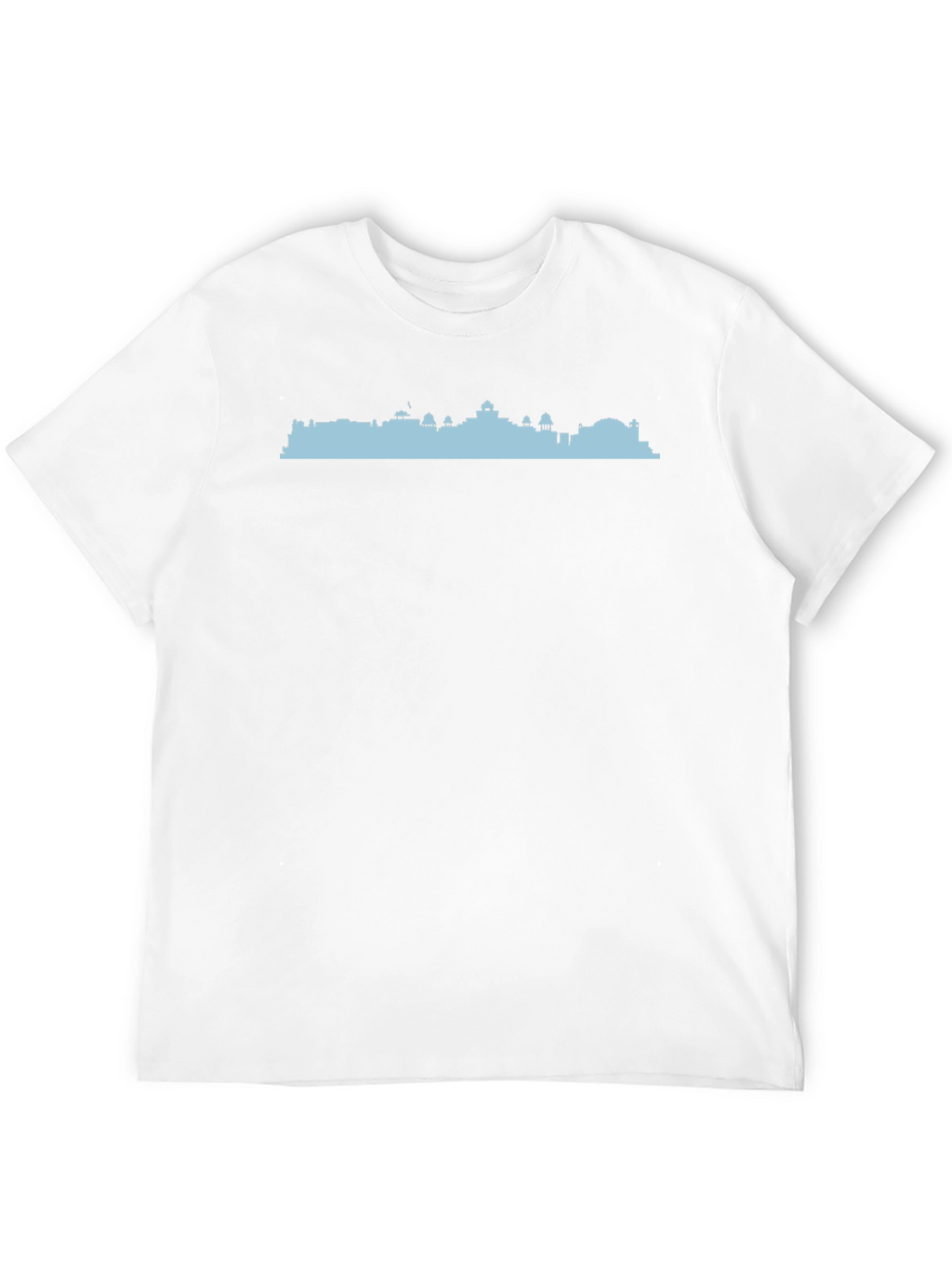 Cityscape Silhouette Graphic Tee - Black Cotton T-Shirt