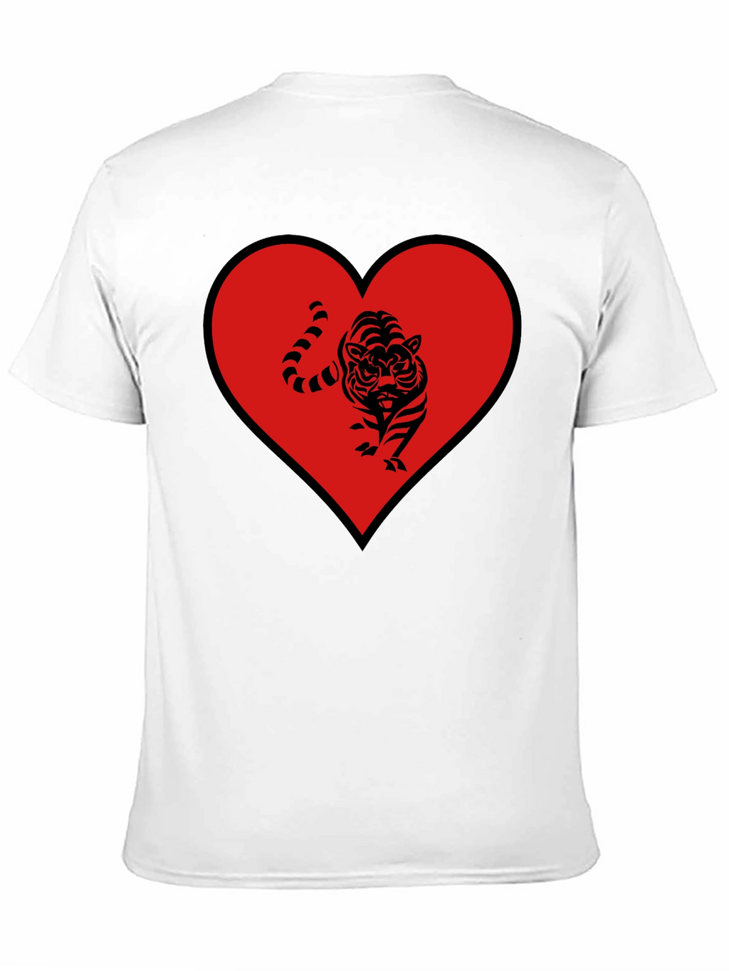 Tiger Heart Graphic Tee - Mens Black T-Shirt