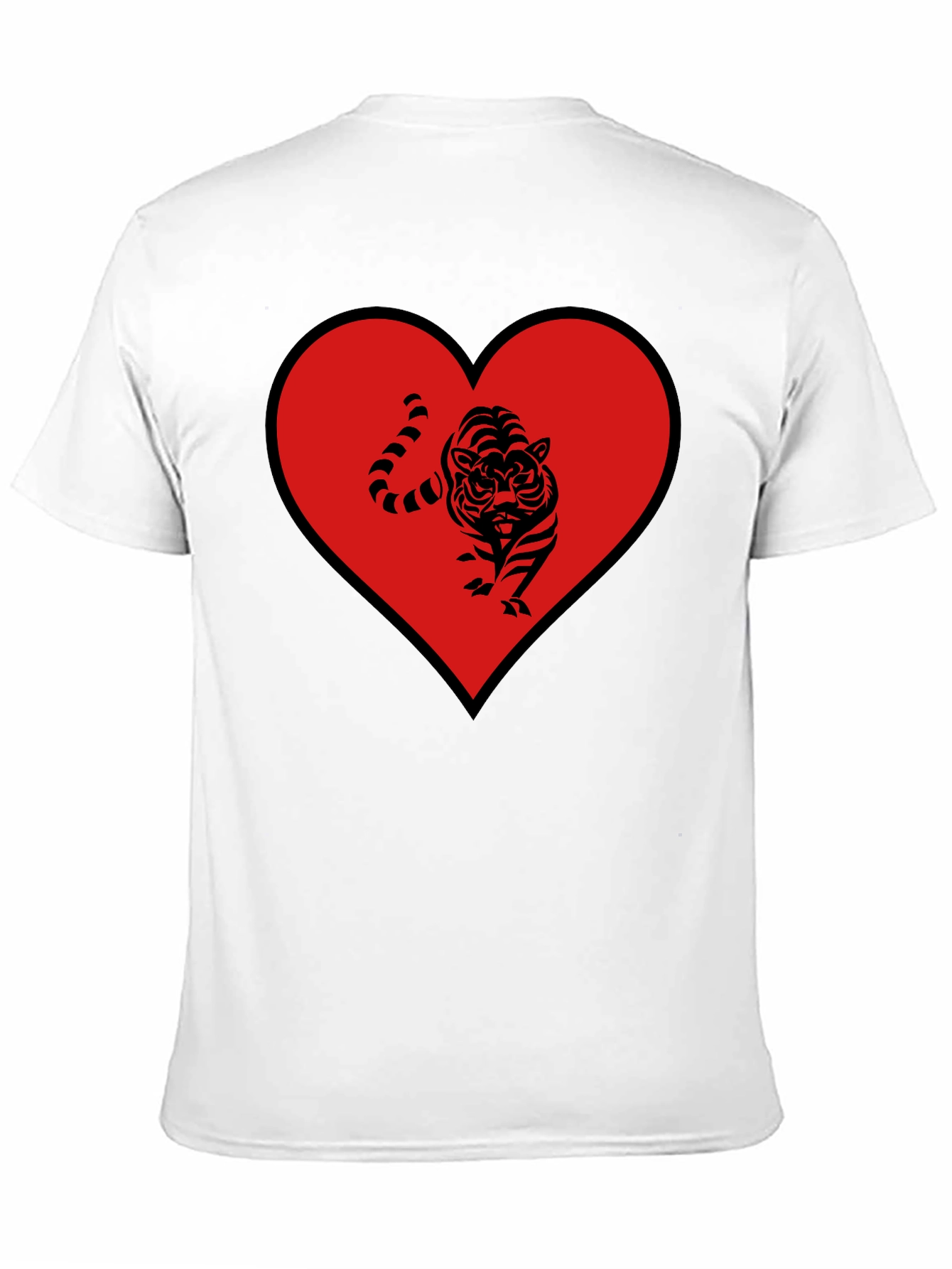 Tiger Heart Graphic Tee - Mens Black T-Shirt