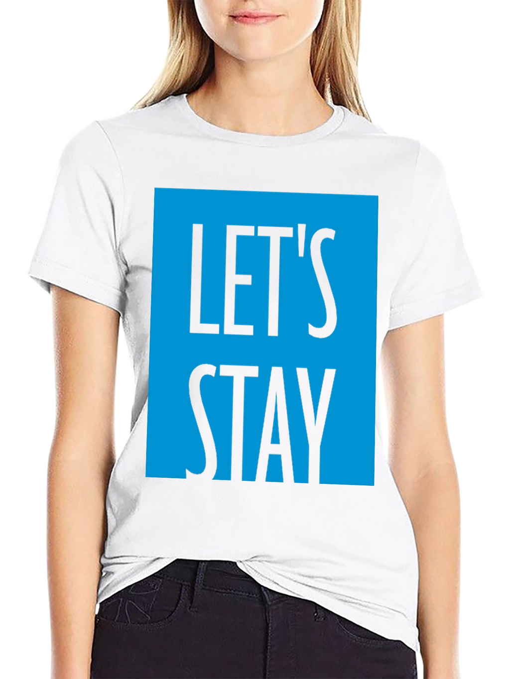 Lets Stay Graphic T-Shirt - Black